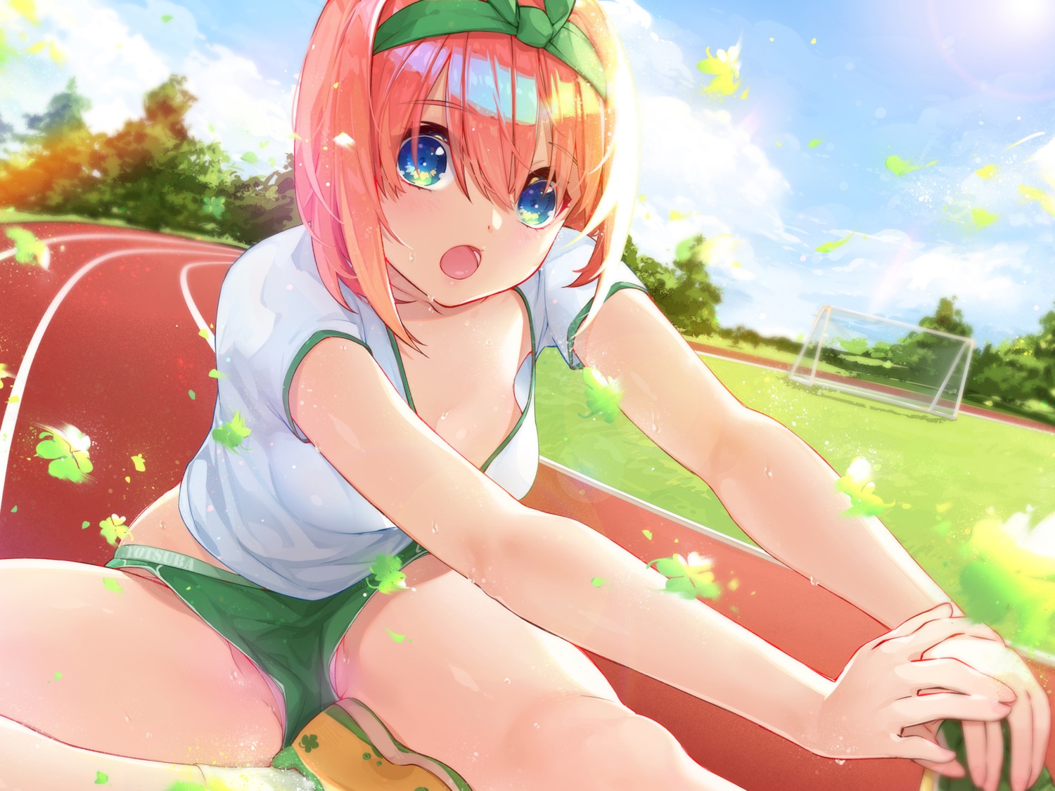 5-toubun_no_hanayome gym_uniform nakano_yotsuba no_bra pantsu waterring