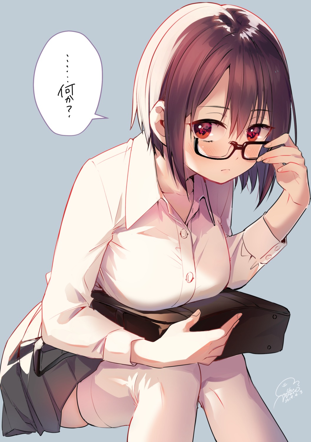 geshumaro megane seifuku thighhighs