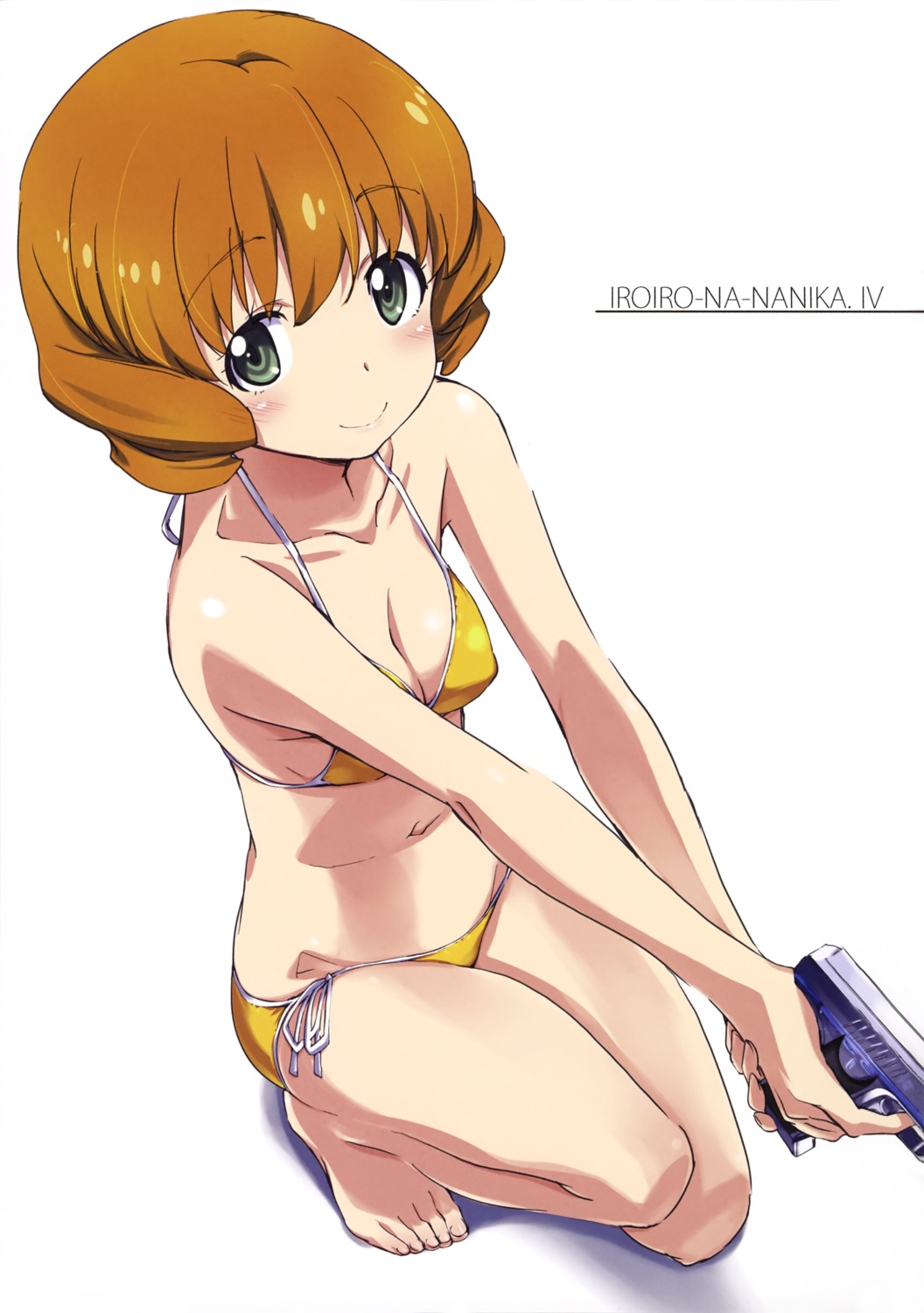bikini cleavage gun kurashima_tomoyasu mahouka_koukou_no_rettousei nakajou_azusa swimsuits