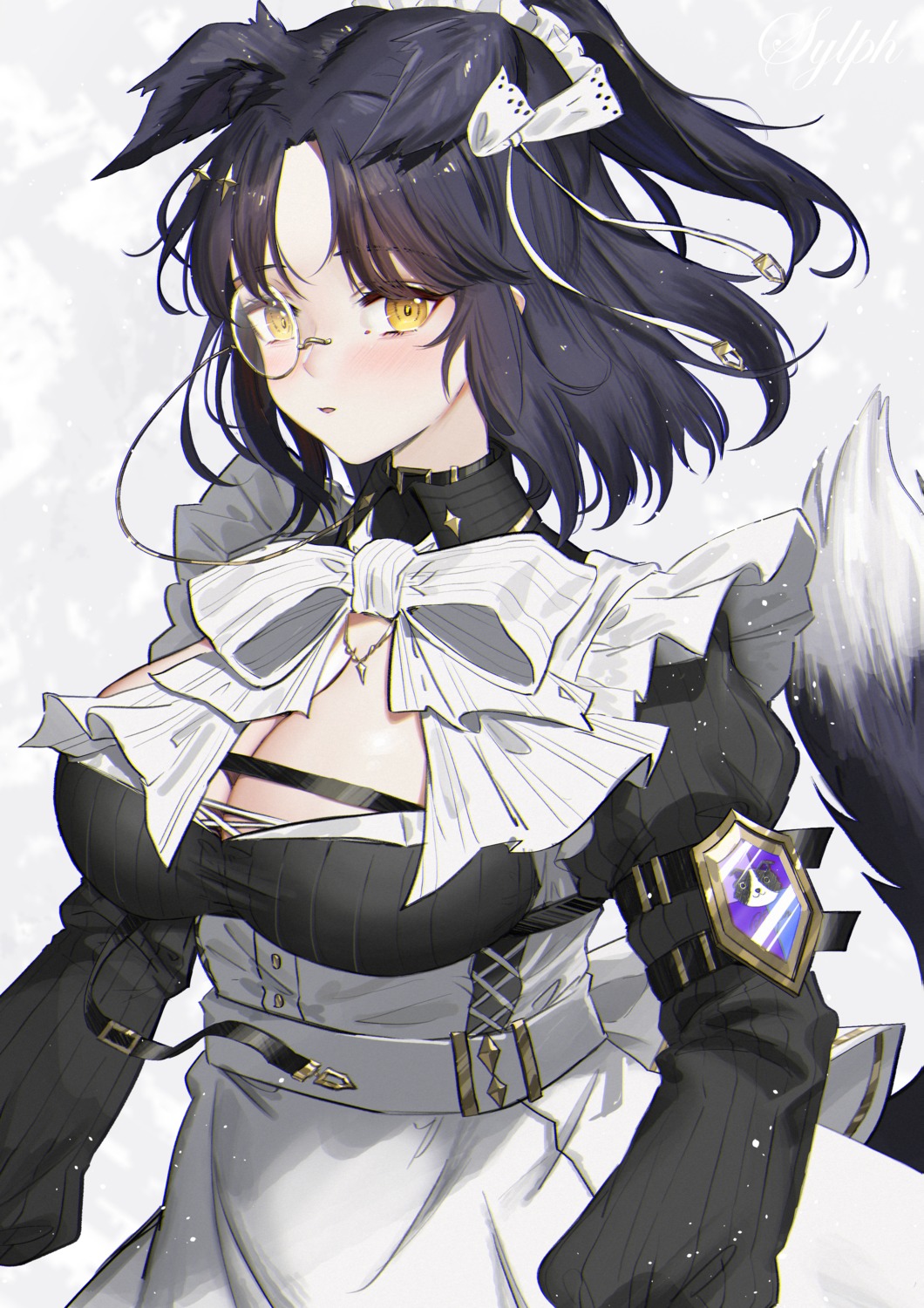 animal_ears capitan_wei maid megane tail