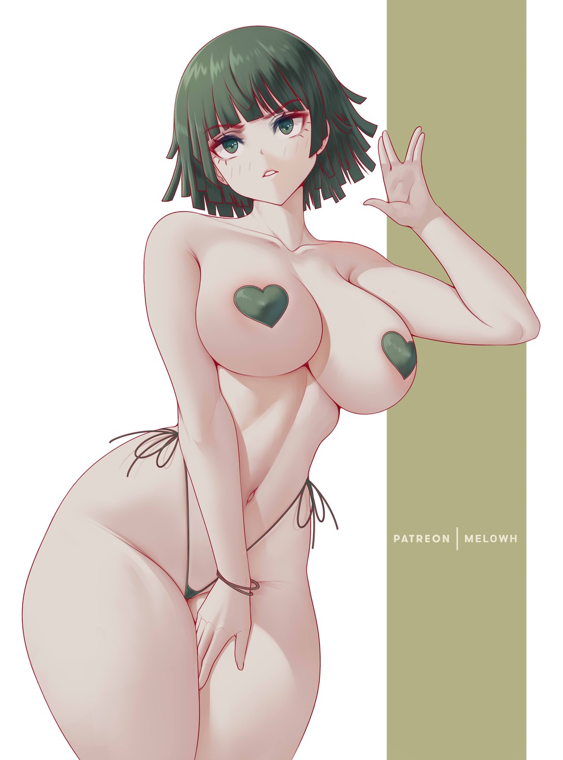 erect_nipples fubuki_(one_punch_man) melowh one_punch_man pantsu pasties string_panties thong