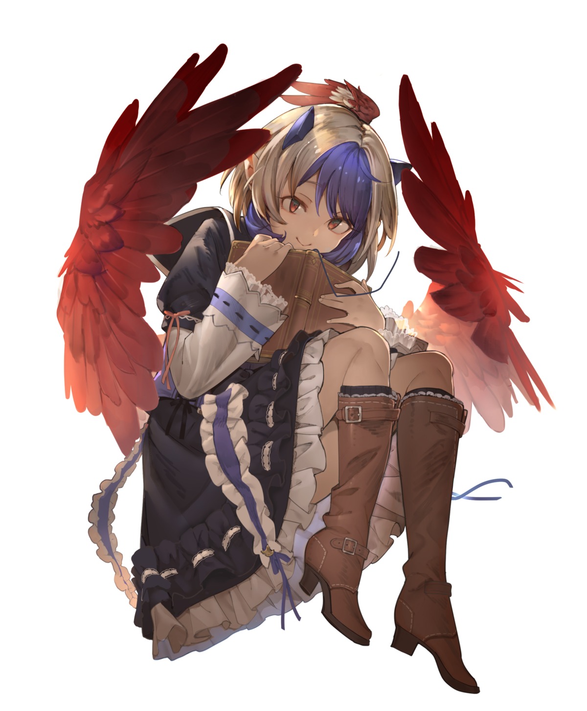 eho_(icbm) heels horns pointy_ears tokiko touhou wings