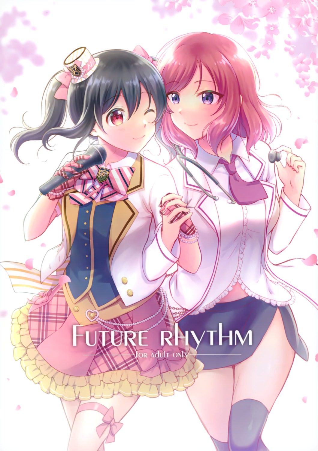 garter love_live! nishikino_maki shizuhime thighhighs uniform yazawa_nico yuri