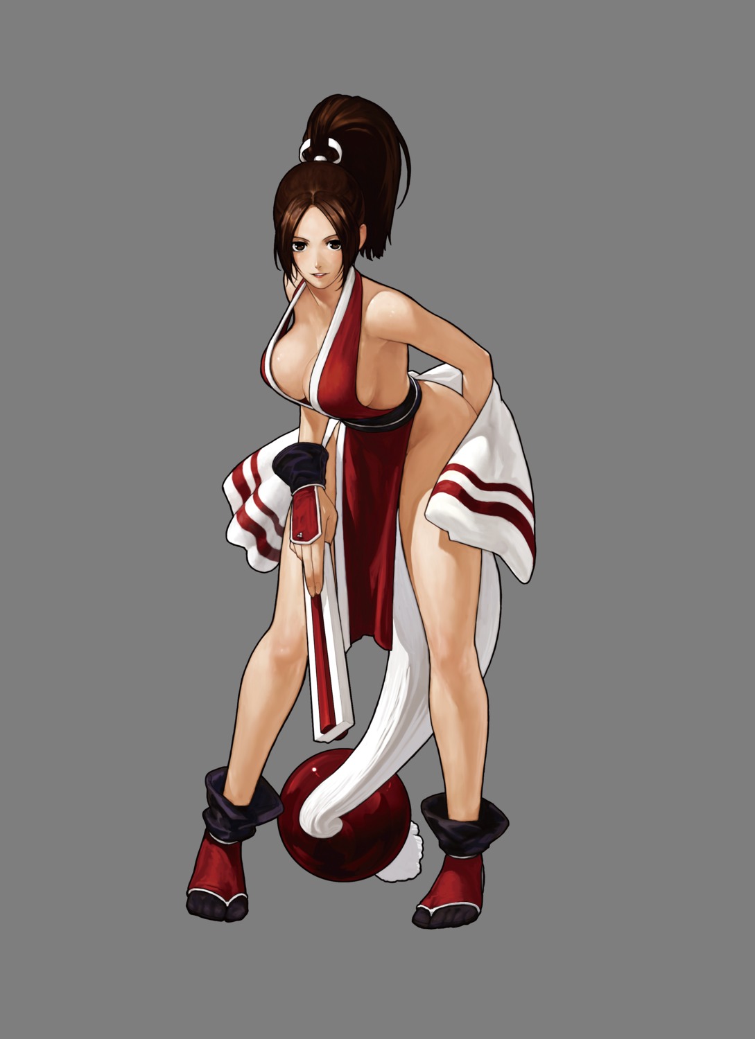 cleavage eisuke_ogura king_of_fighters king_of_fighters_xiii no_bra shiranui_mai snk transparent_png