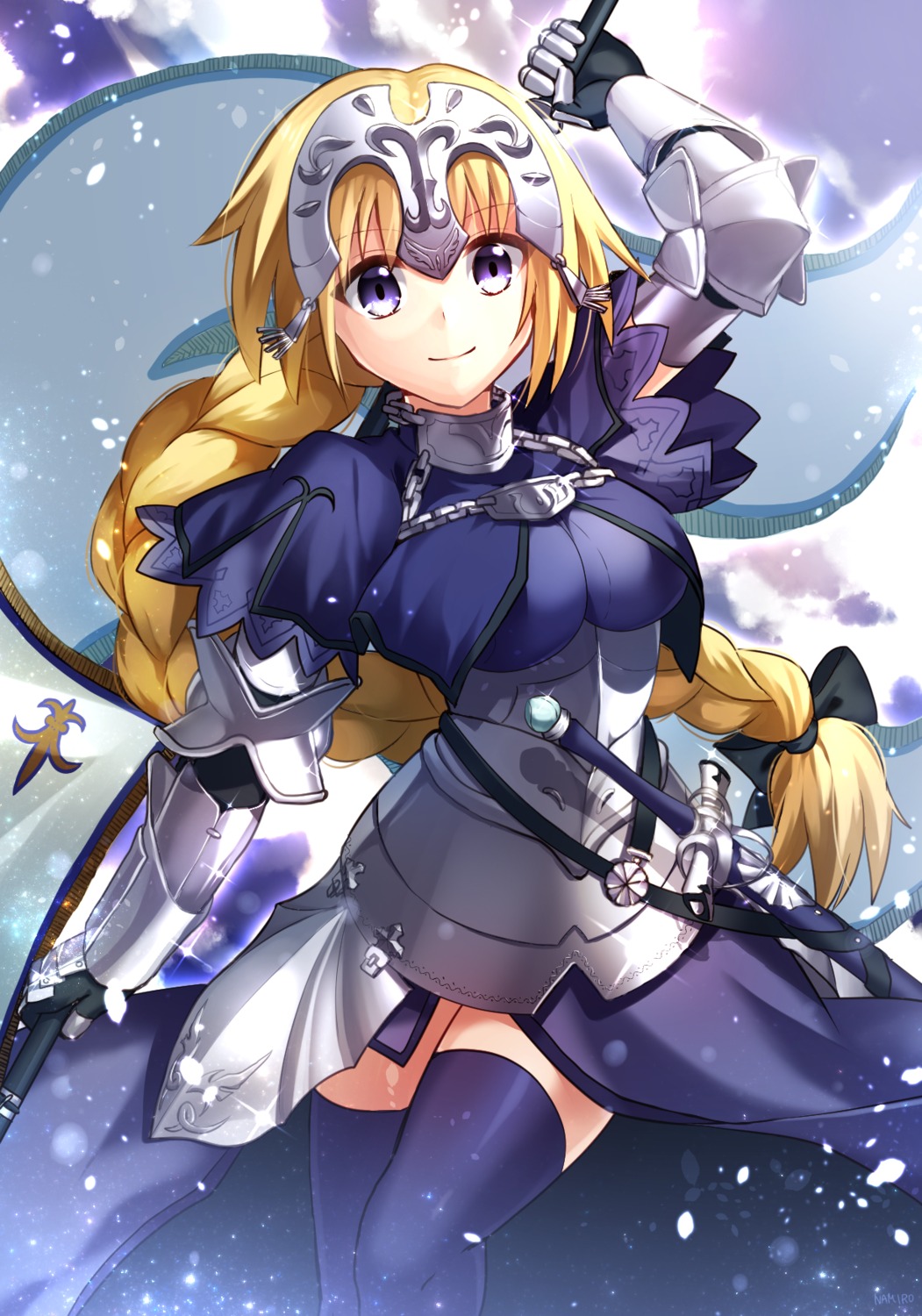 armor fate/apocrypha fate/grand_order fate/stay_night ichiren_namiro jeanne_d'arc jeanne_d'arc_(fate) sword thighhighs