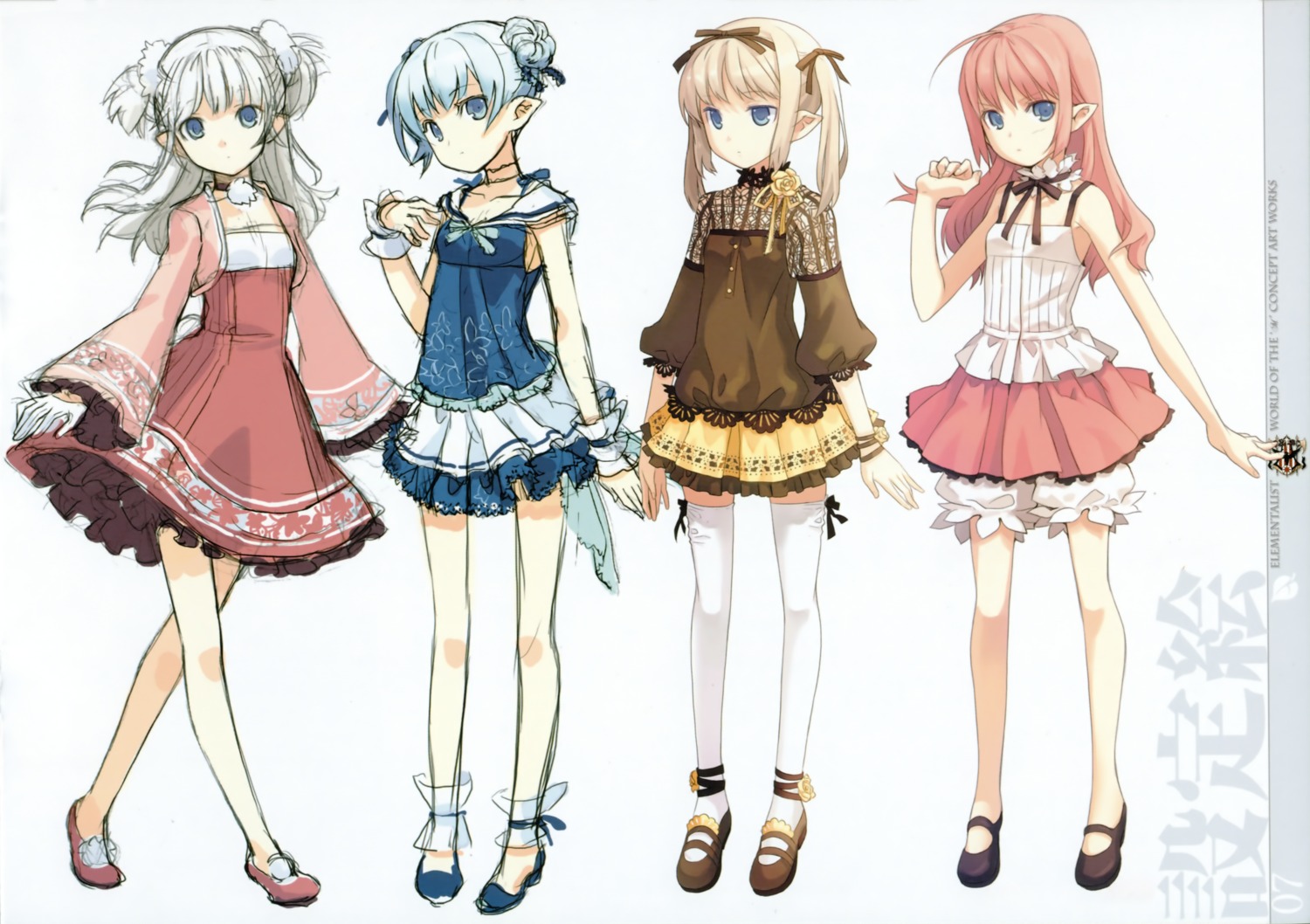 bloomers dress h2so4 island_of_horizon summer_dress thighhighs