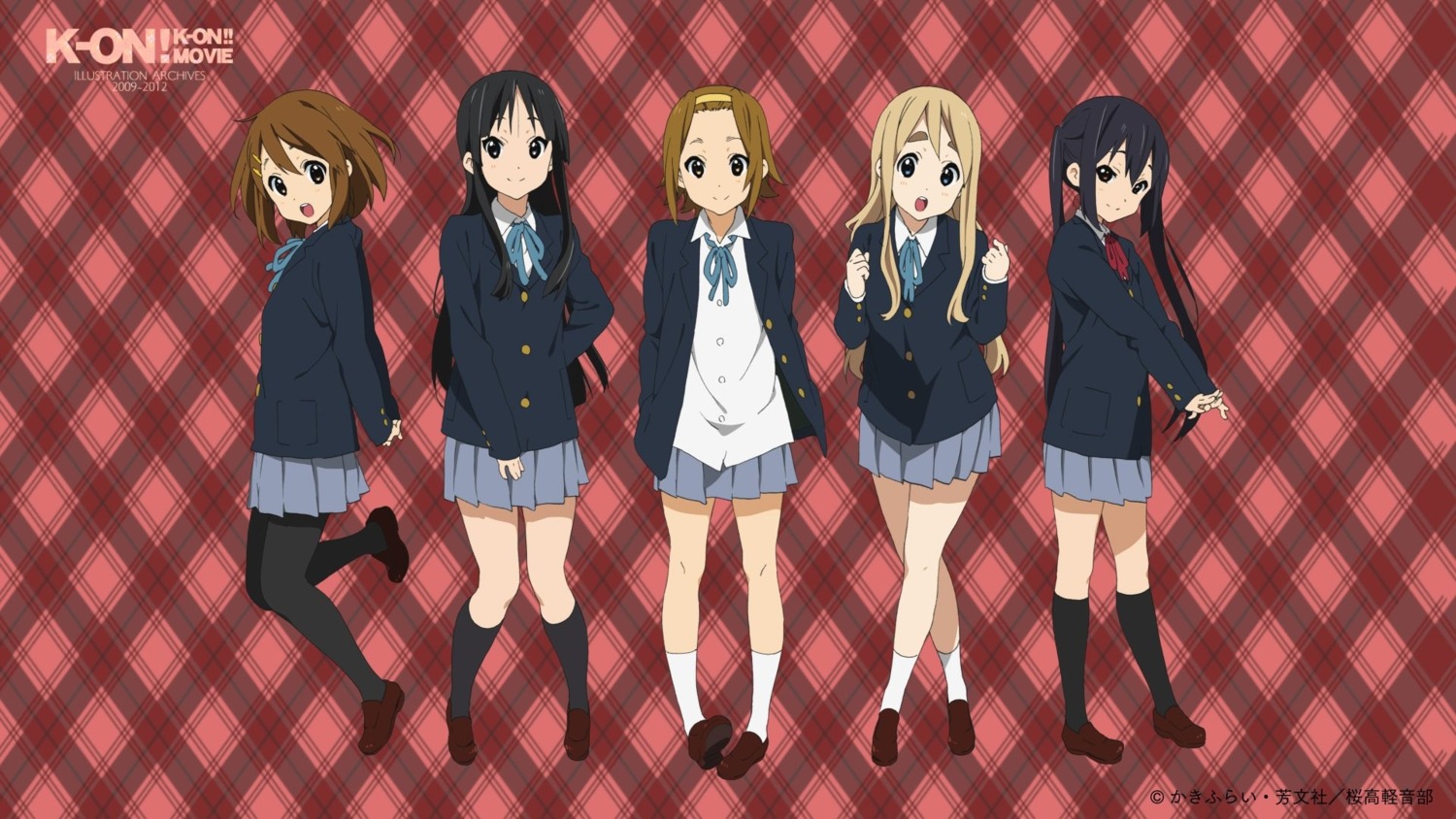 k-on! akiyama mio hirasawa yui kotobuki tsumugi nakano azusa tainaka ...