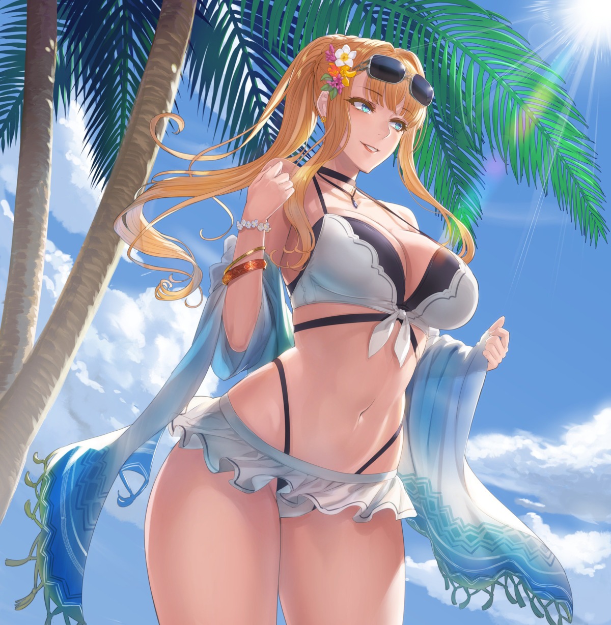 bikini cleavage damegane megane swimsuits