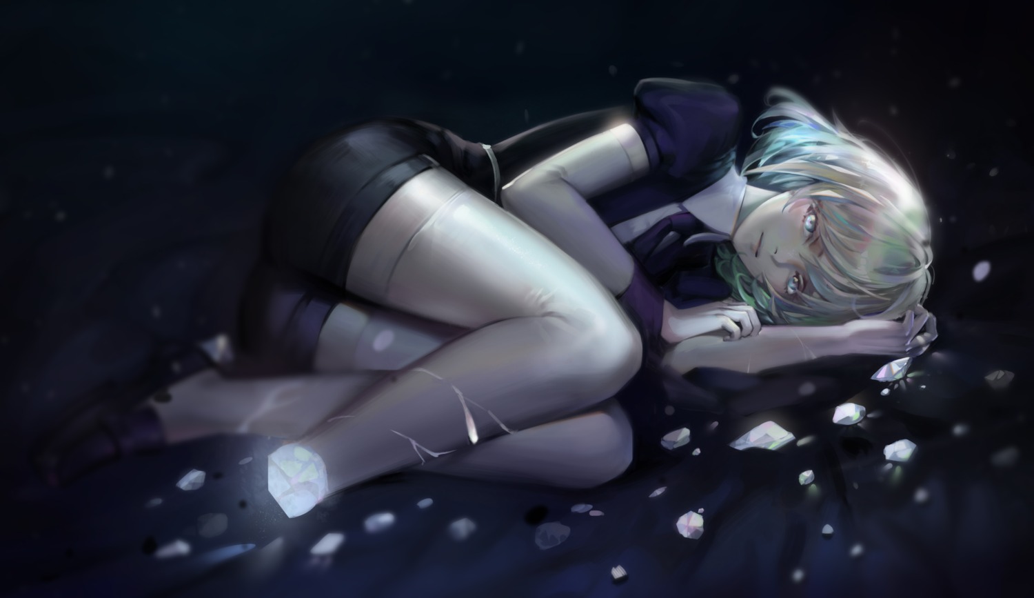 diamond_(houseki_no_kuni) houseki_no_kuni kirbyheimi thighhighs