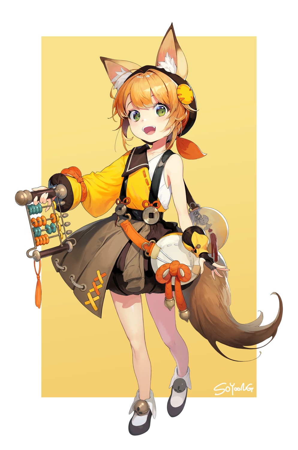 animal_ears kitsune soyoong_jun tail