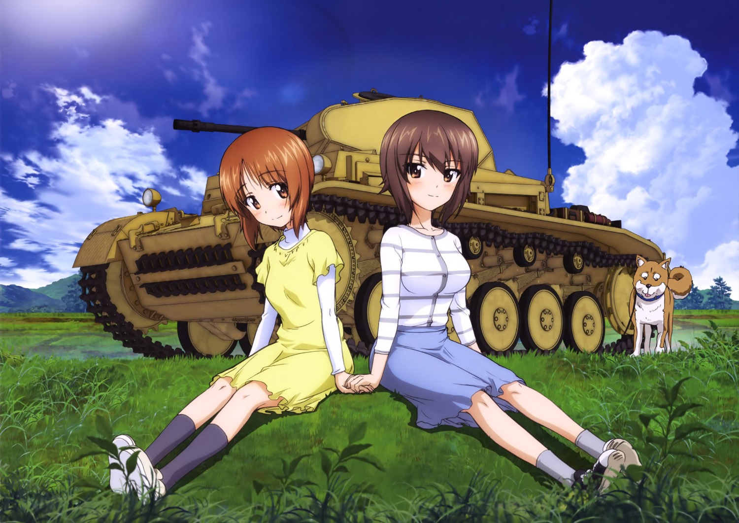 dress girls_und_panzer nishizumi_maho nishizumi_miho