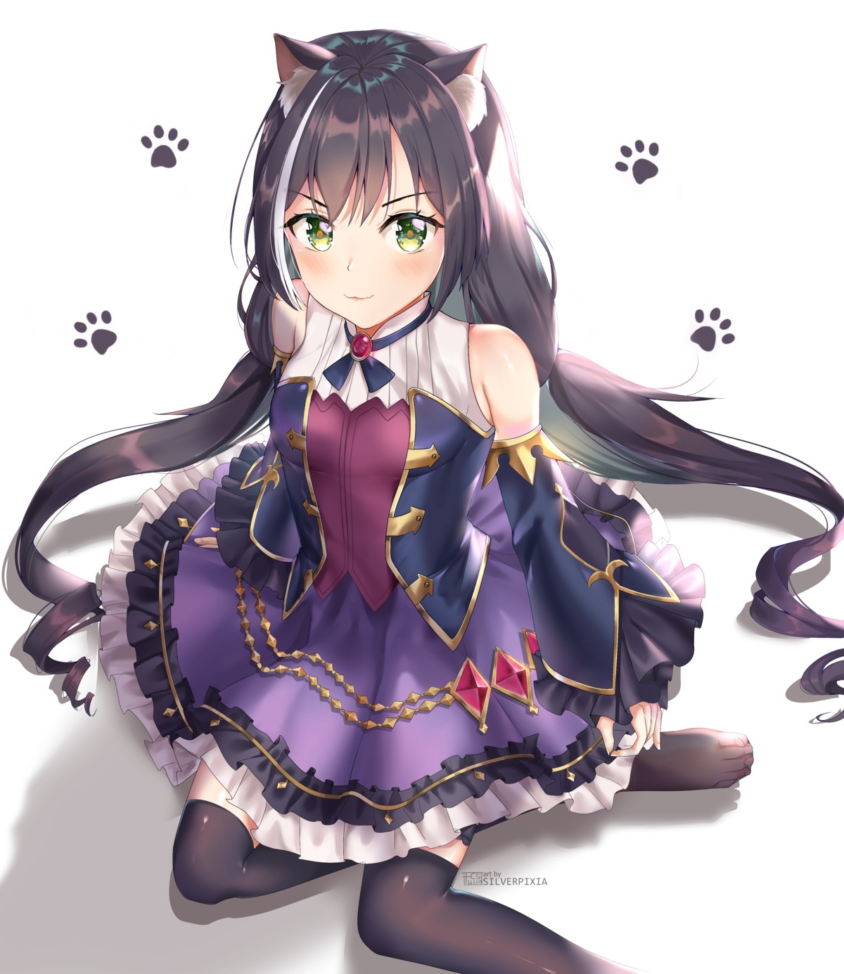 animal_ears garter karyl_(princess_connect) nekomimi princess_connect princess_connect!_re:dive silverpixia thighhighs