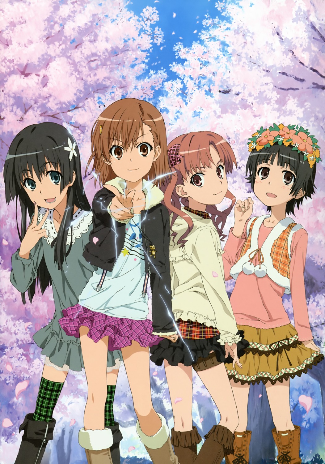 dress garter misaka_mikoto saten_ruiko shirai_kuroko thighhighs toaru_kagaku_no_railgun toaru_majutsu_no_index uiharu_kazari