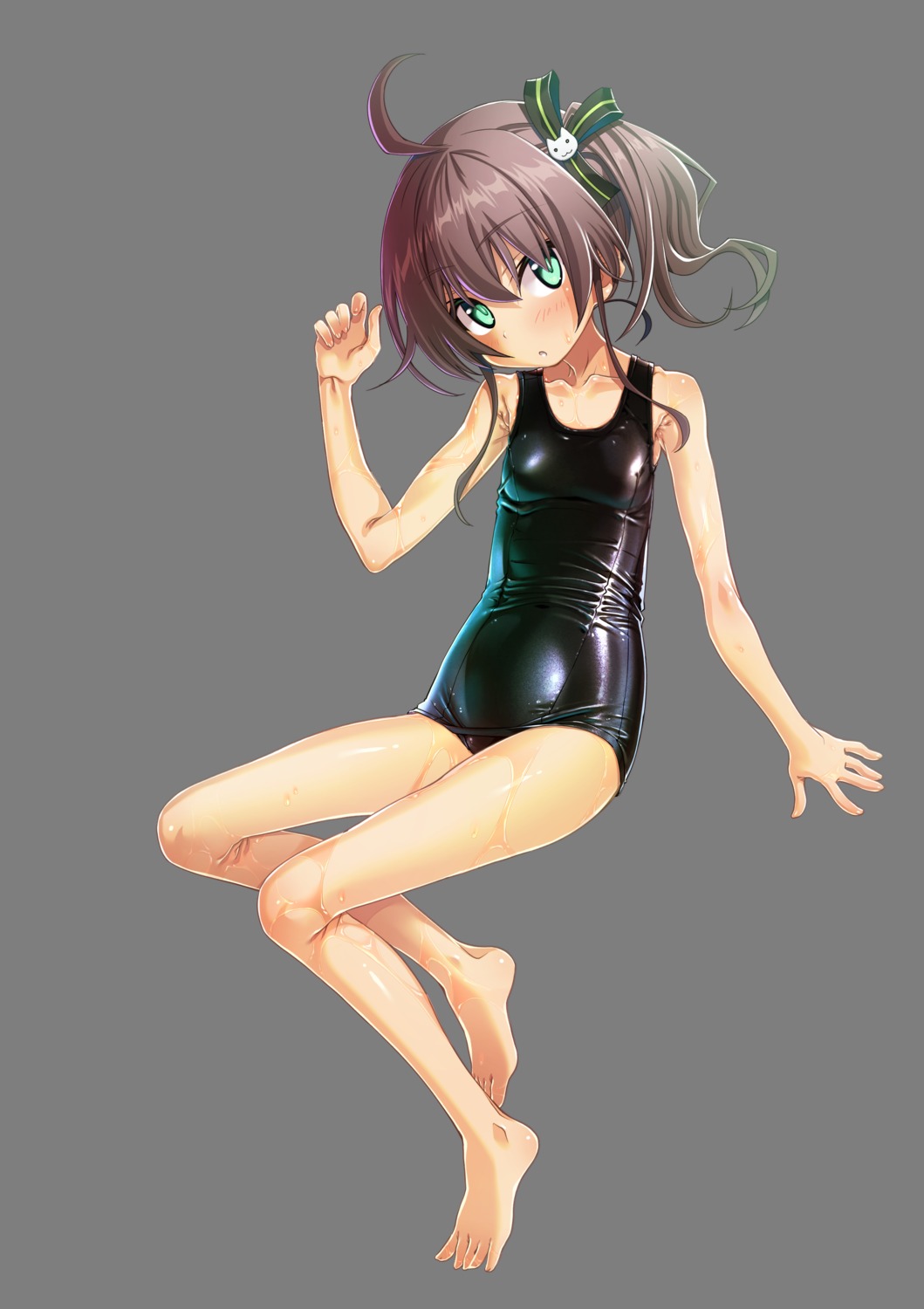 hololive natsuiro_matsuri sakuya_tsuitachi school_swimsuit swimsuits transparent_png wet