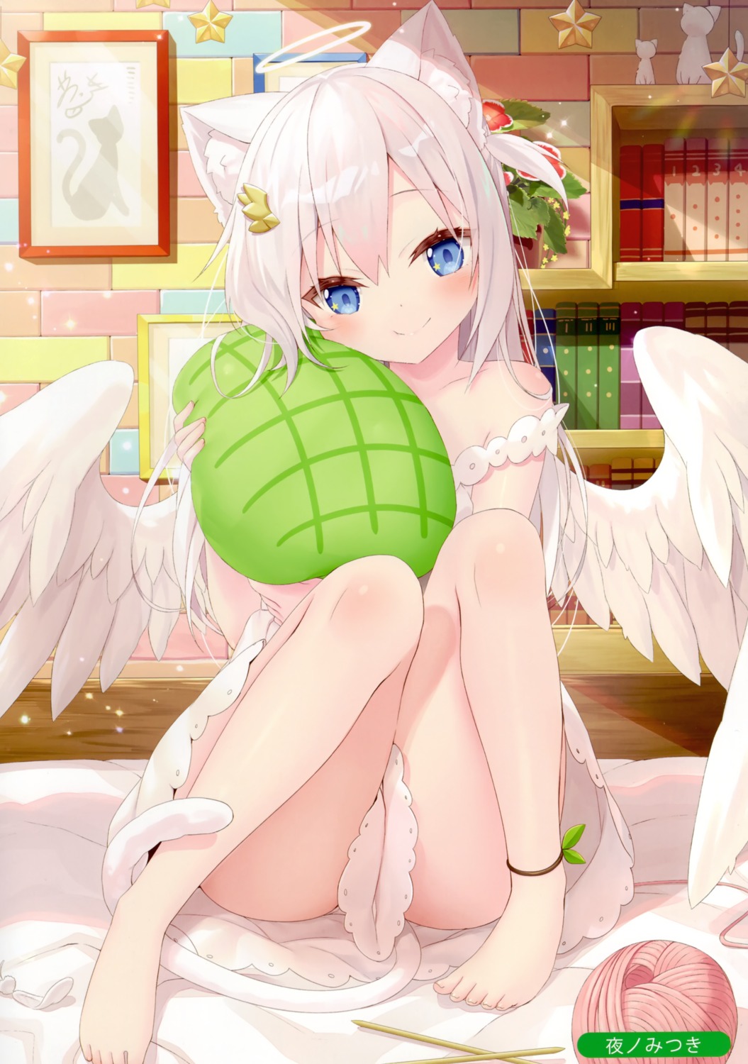 angel animal_ears cacao_(yano_mitsuki) feet nekomimi tail wings yano_mitsuki