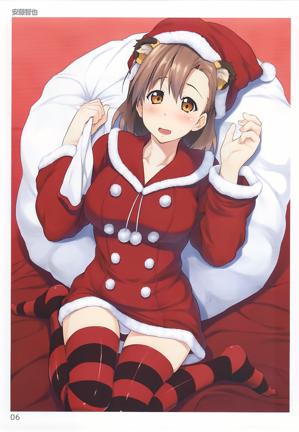 andou_tomoya animal_ears christmas dress pantsu thighhighs toranoana