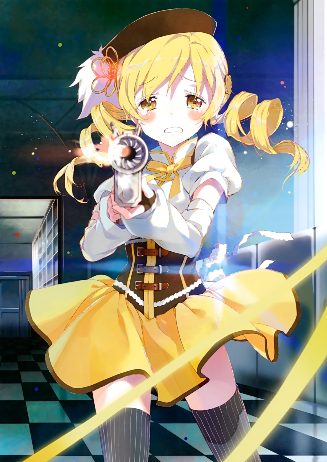 gun mahou_shoujo_madoka_magica thighhighs tiv tomoe_mami