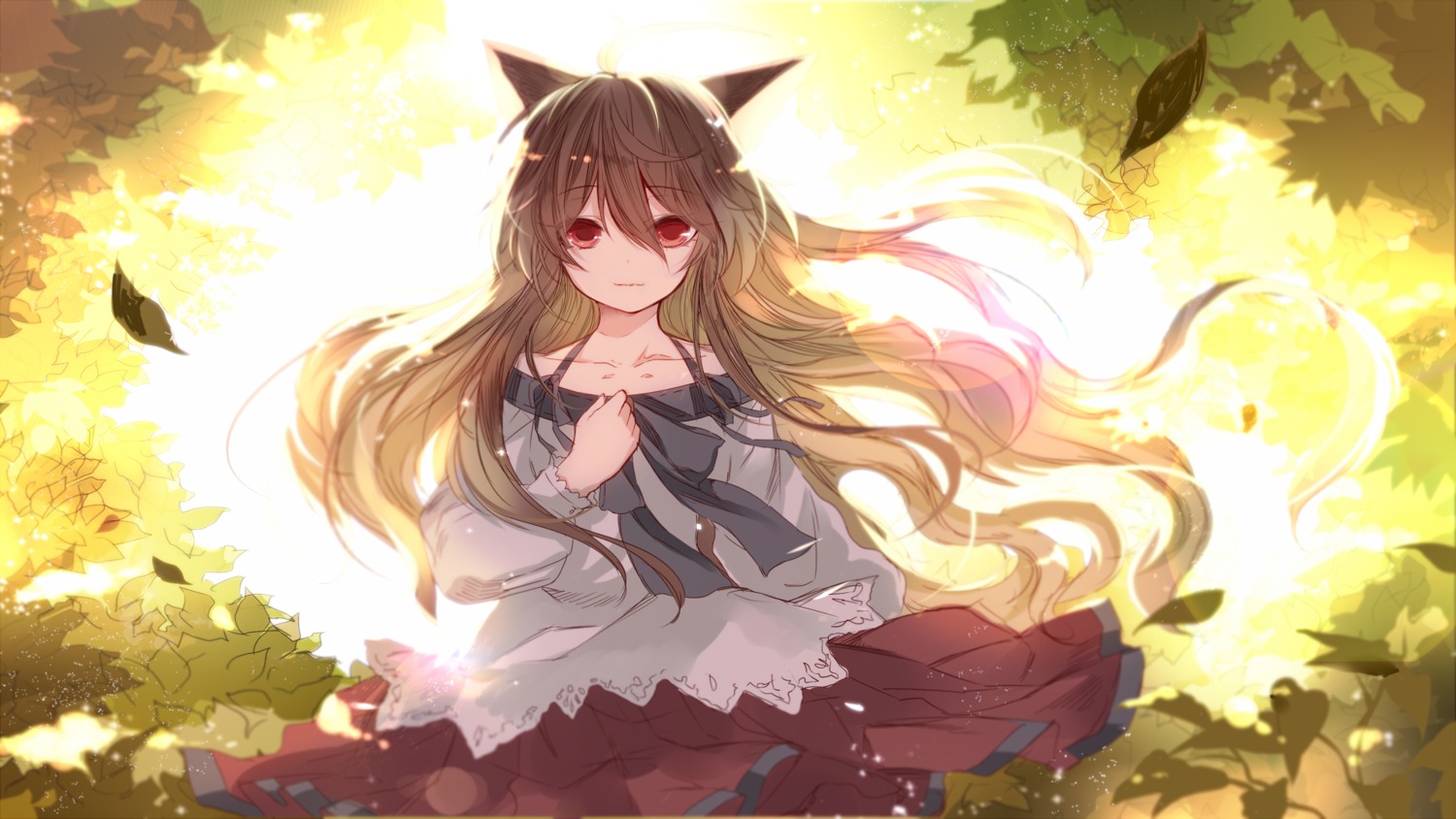 animal_ears dress imaizumi_kagerou karlwolf touhou wallpaper