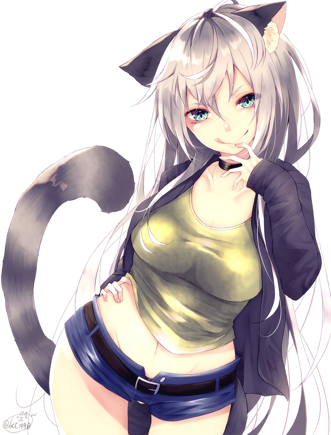 animal_ears chita_(ketchup) nekomimi tail