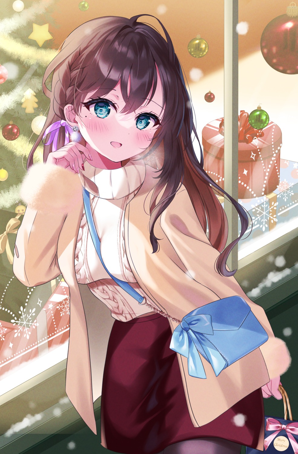 christmas pantyhose sweater tsukimiya_sara