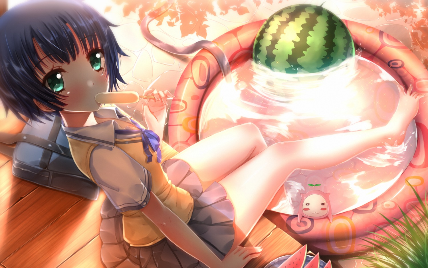 ano_natsu_de_matteru rinon seifuku swordsouls tanigawa_kanna wallpaper