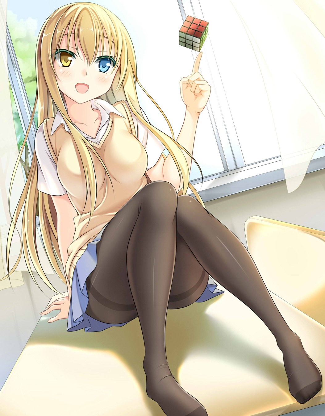 dansa heterochromia pantyhose seifuku