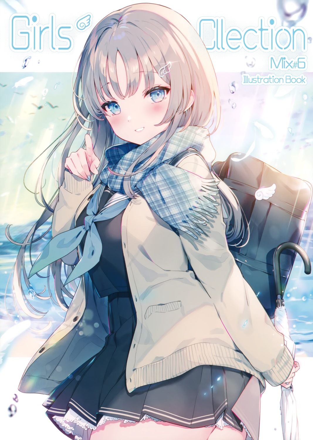 kat_(bu-kunn) seifuku sweater umbrella viking