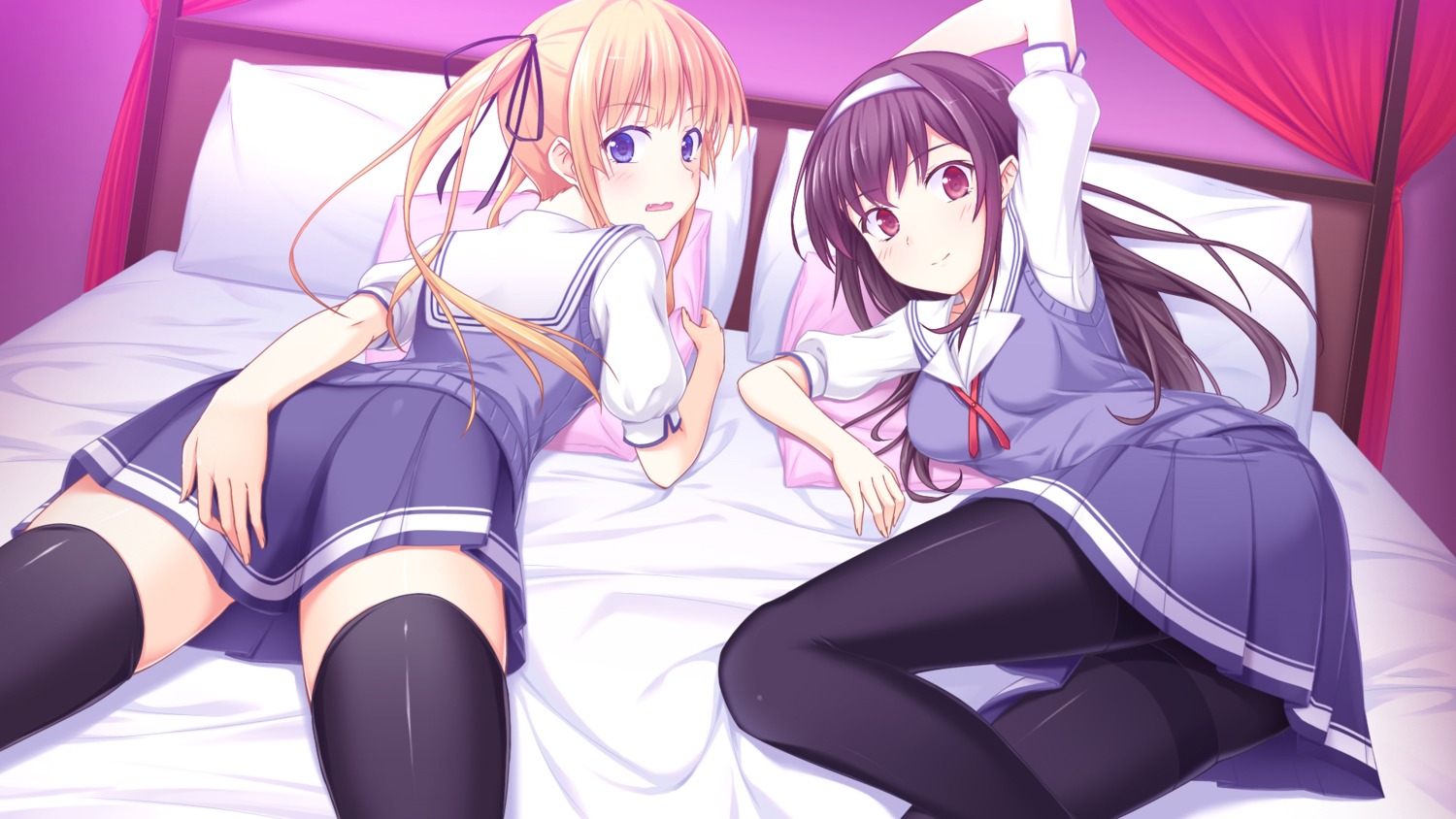 fukadou_magorona kasumigaoka_utaha pantyhose saenai_heroine_no_sodatekata sawamura_spencer_eriri seifuku thighhighs wallpaper