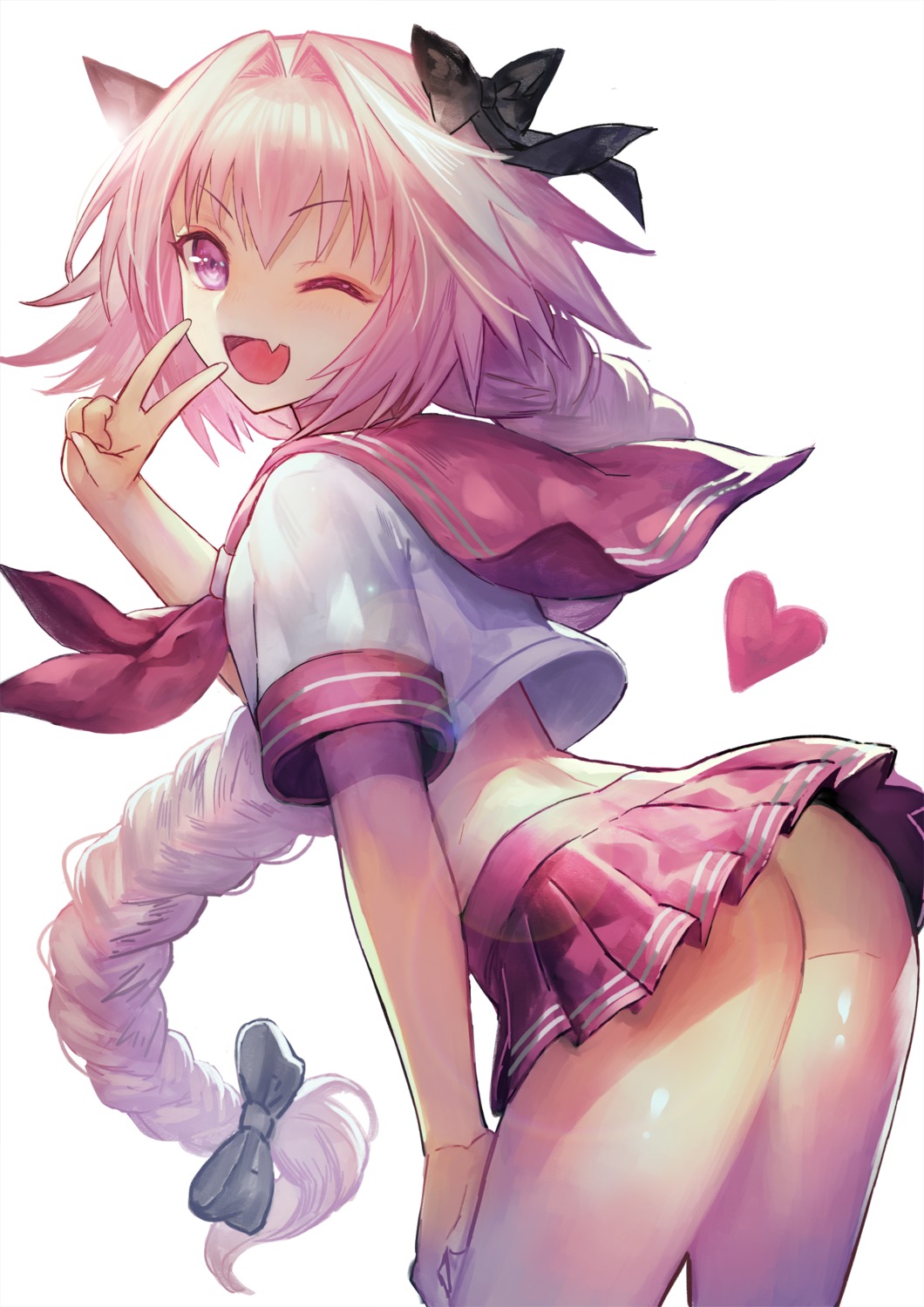 ass astolfo_(fate) fate/apocrypha fate/grand_order fate/stay_night nopan seifuku terai_(teraimorimori) trap