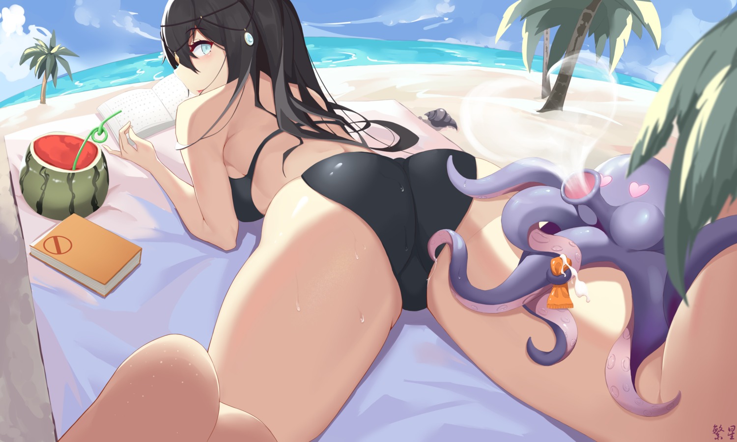 ass bikini fanxing_xt swimsuits tentacles