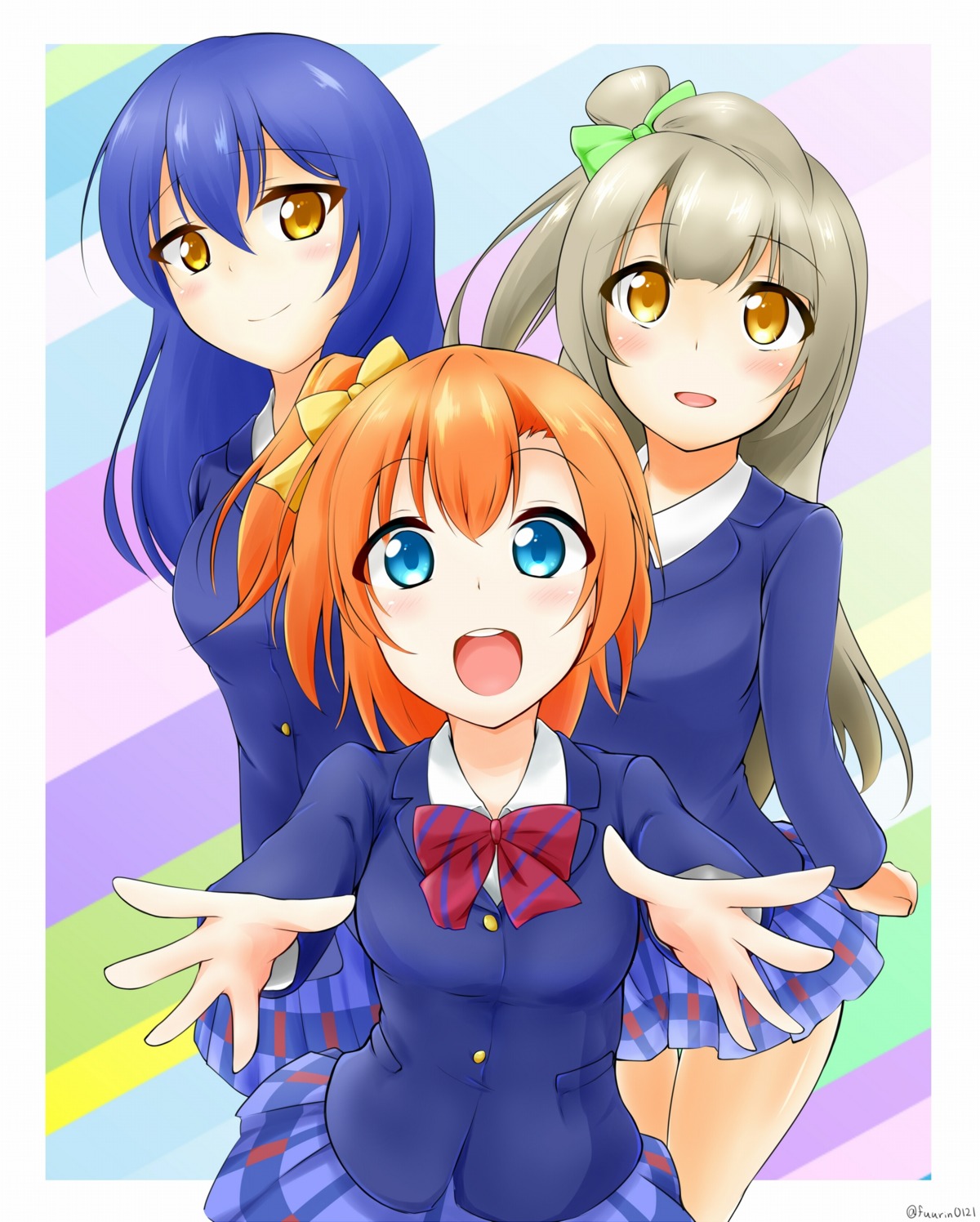 fuurin0121 kousaka_honoka love_live! minami_kotori seifuku sonoda_umi