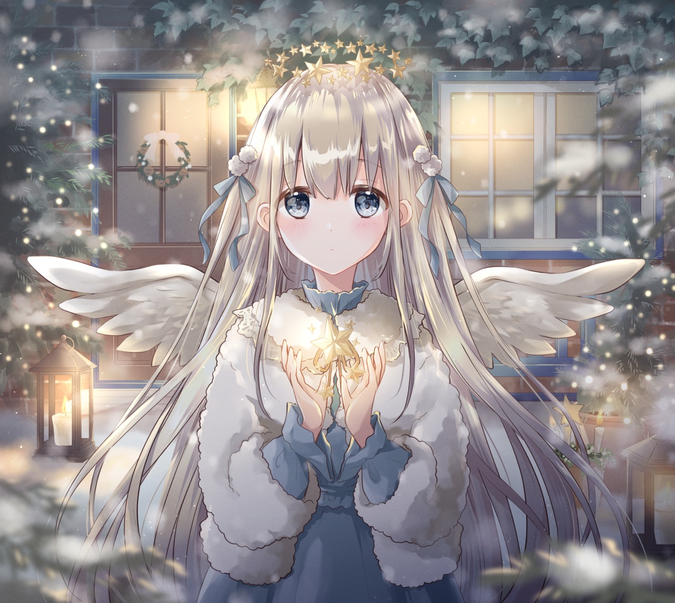 angel christmas dress hoshiibara_mato wings