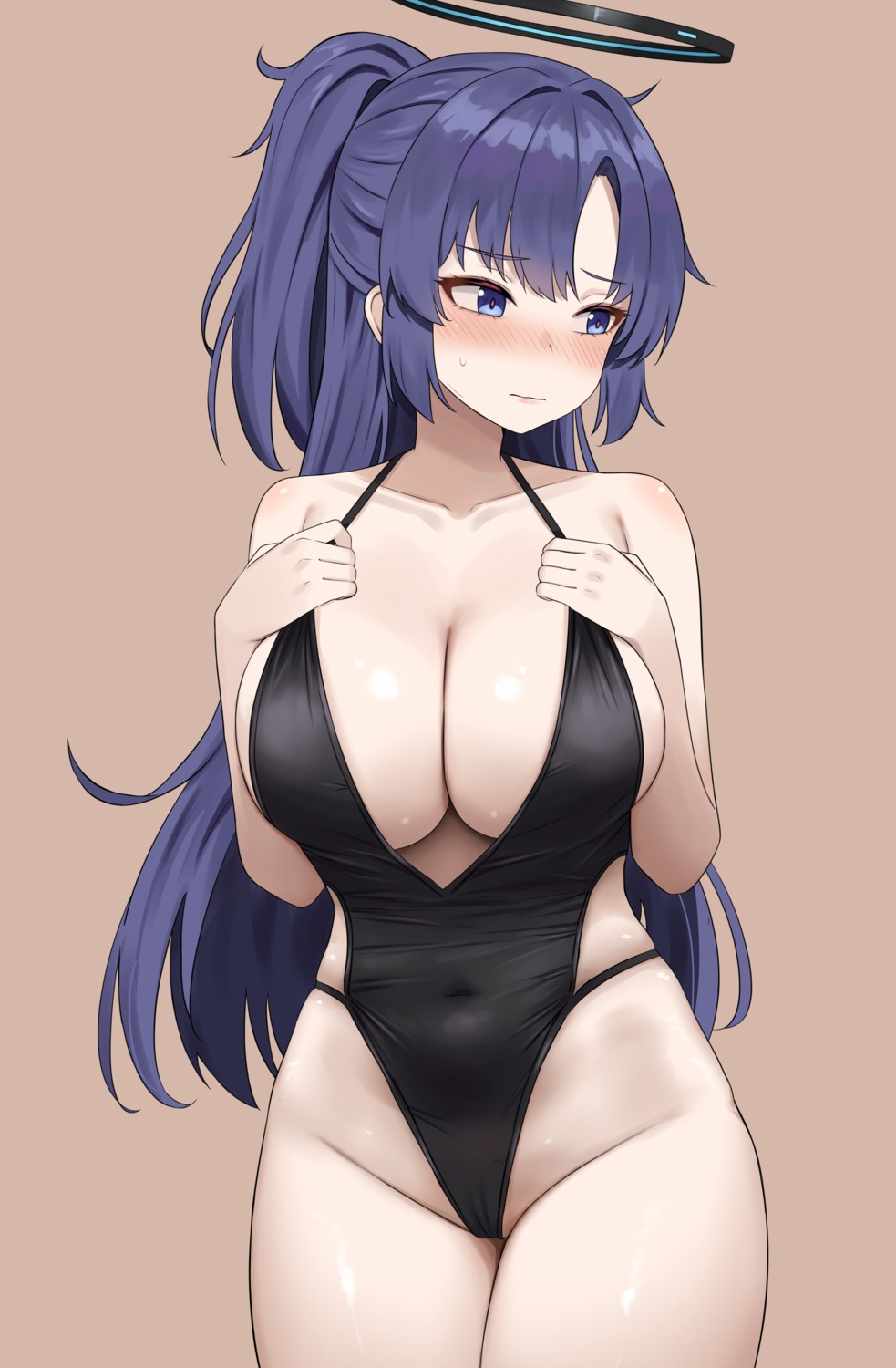 blue_archive halo hayase_yuuka memmemme swimsuits