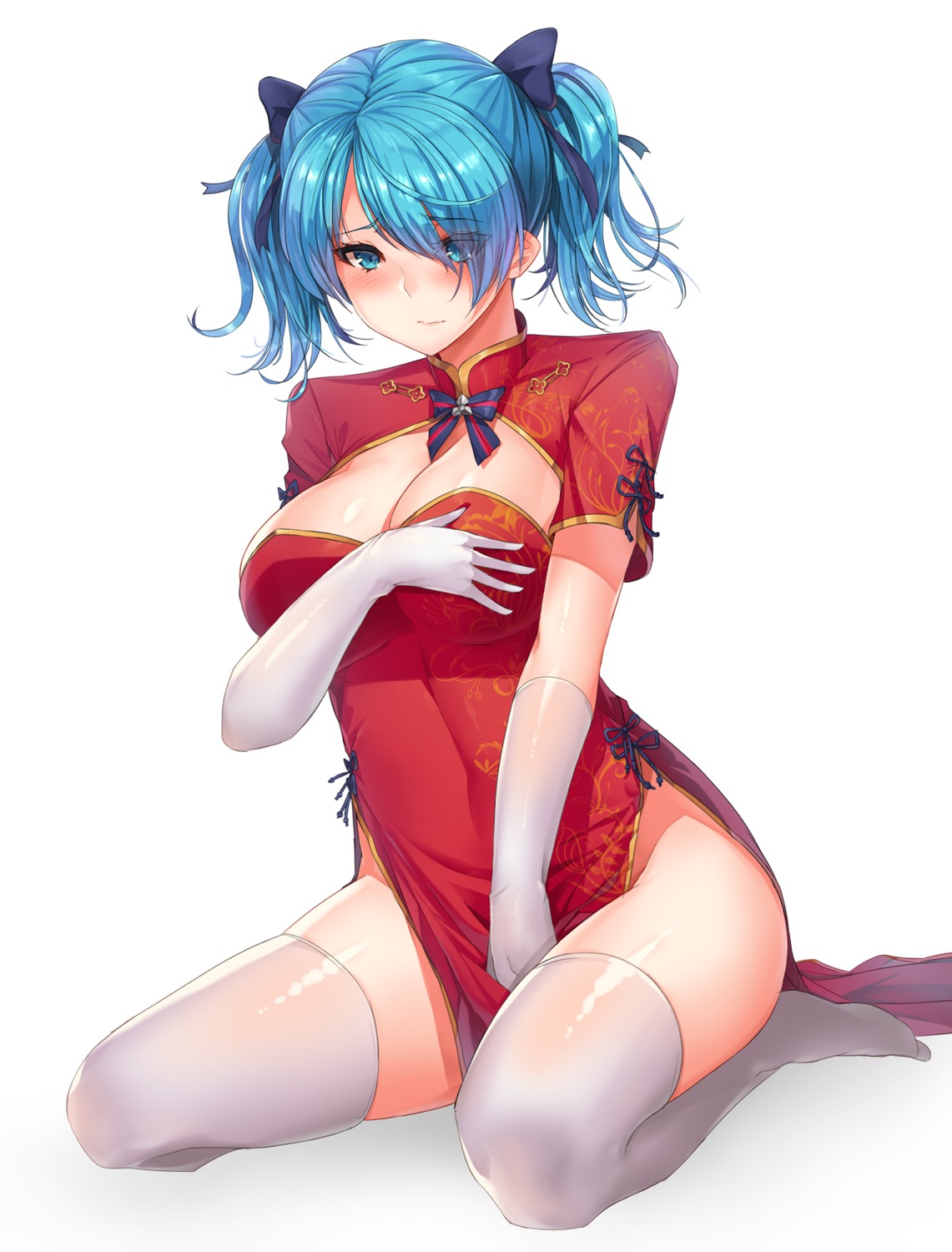 breast_hold chinadress cleavage moing soccer_spirits thighhighs