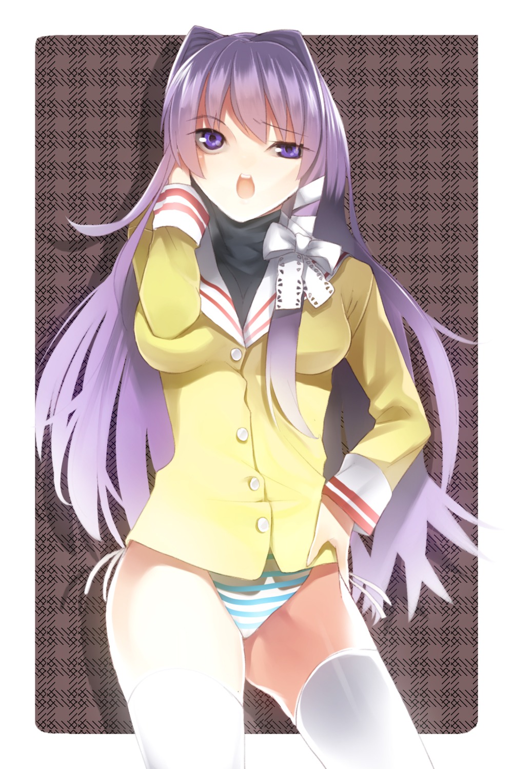 clannad fujibayashi_kyou kakei pantsu shimapan