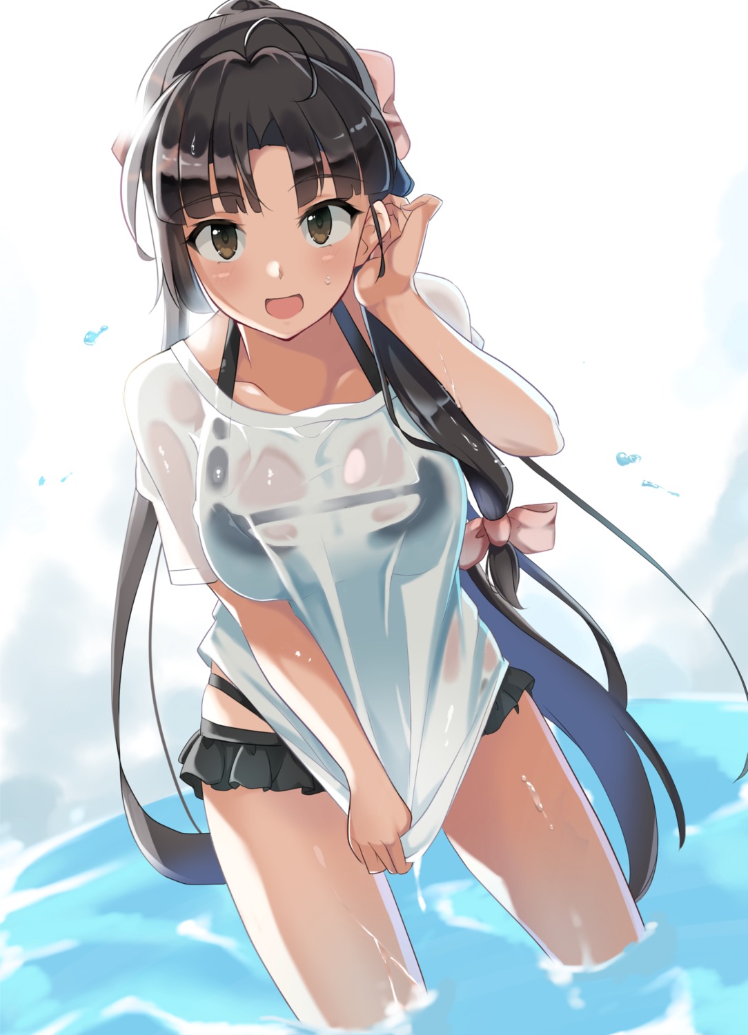 bikini kantai_collection see_through shouhou_(kancolle) swimsuits takashi_(nougyou) wet wet_clothes