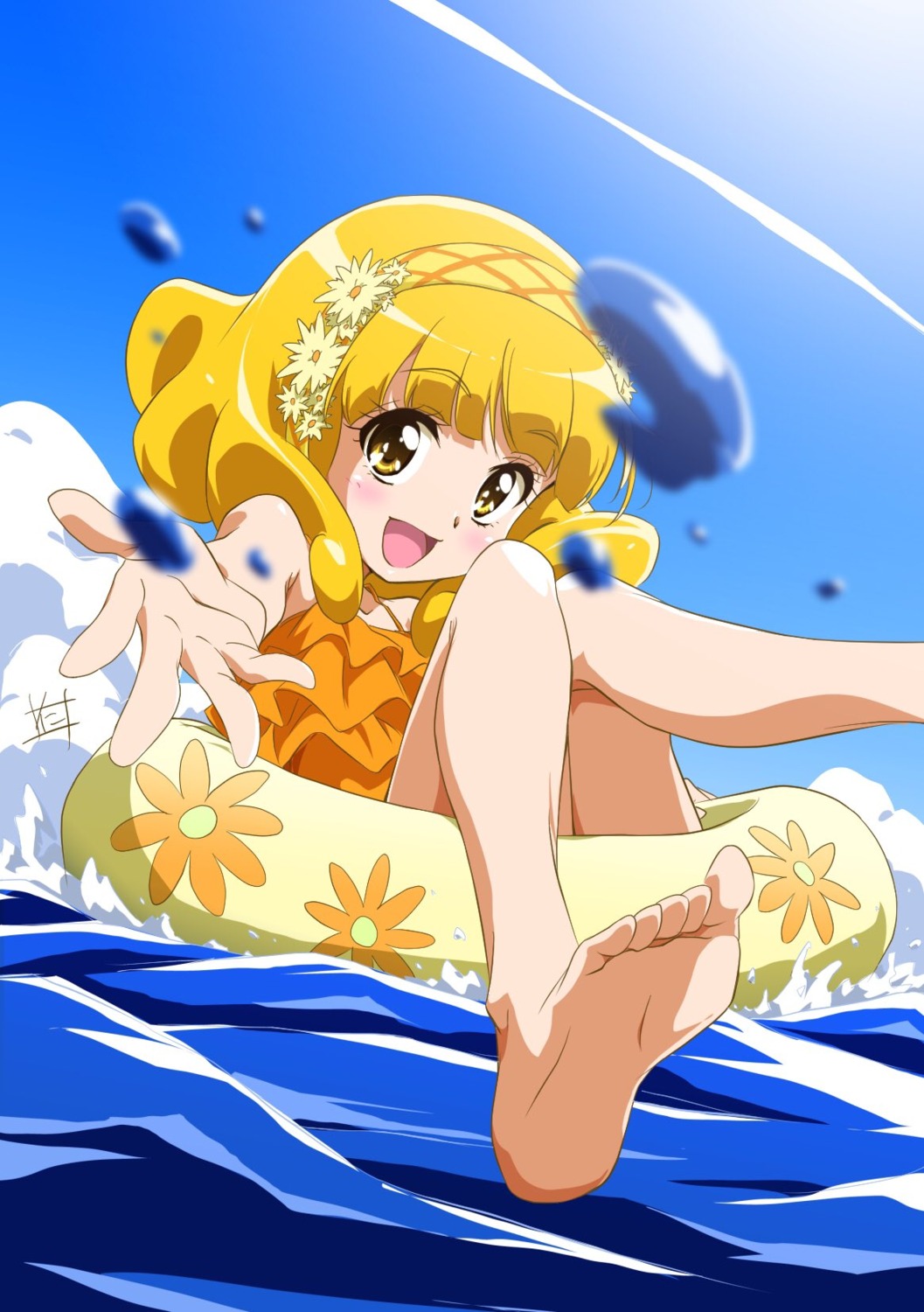 feet kise_yayoi nii_manabu pretty_cure smile_precure! swimsuits