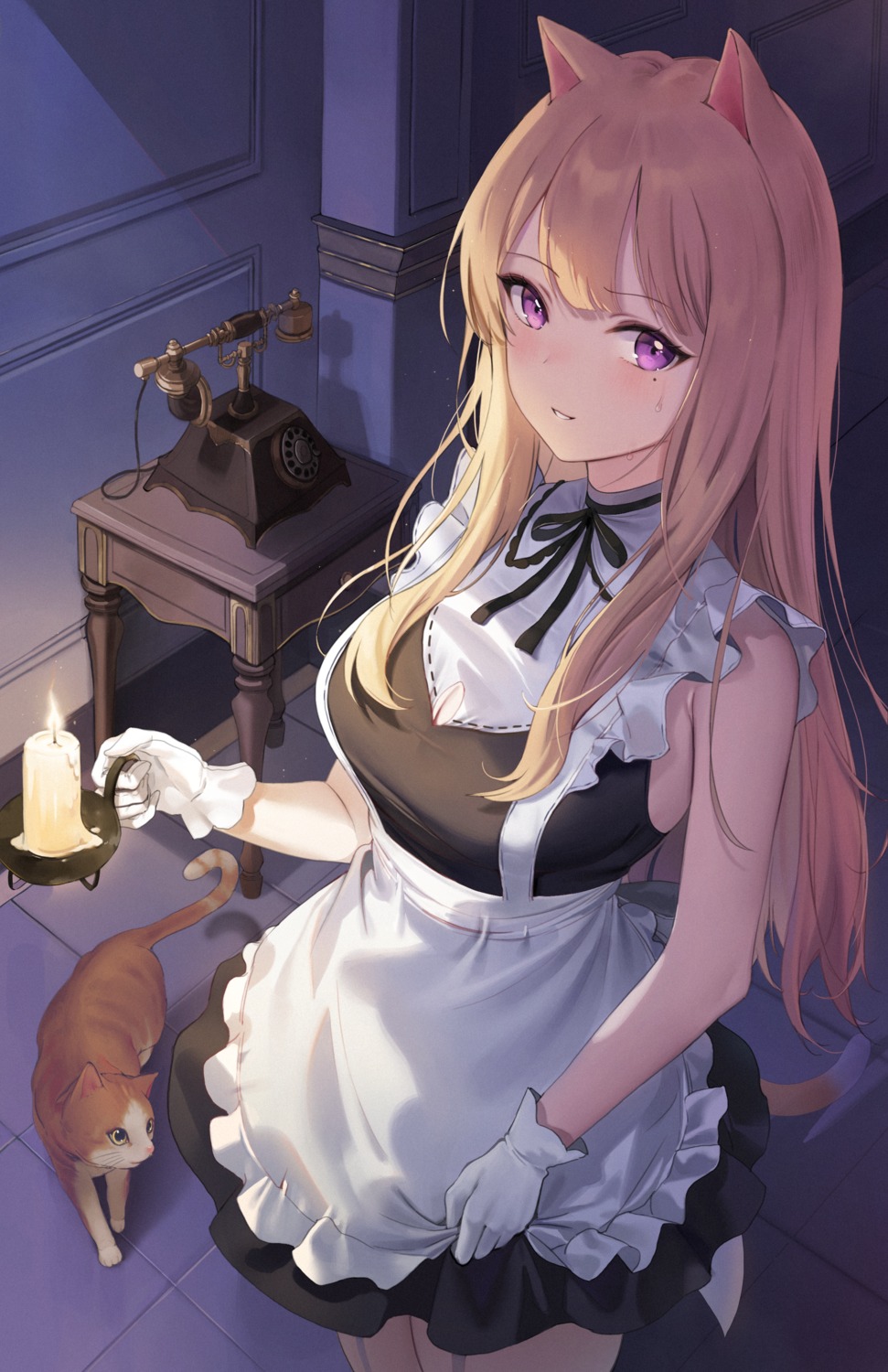 animal_ears emyo maid neko nekomimi tail