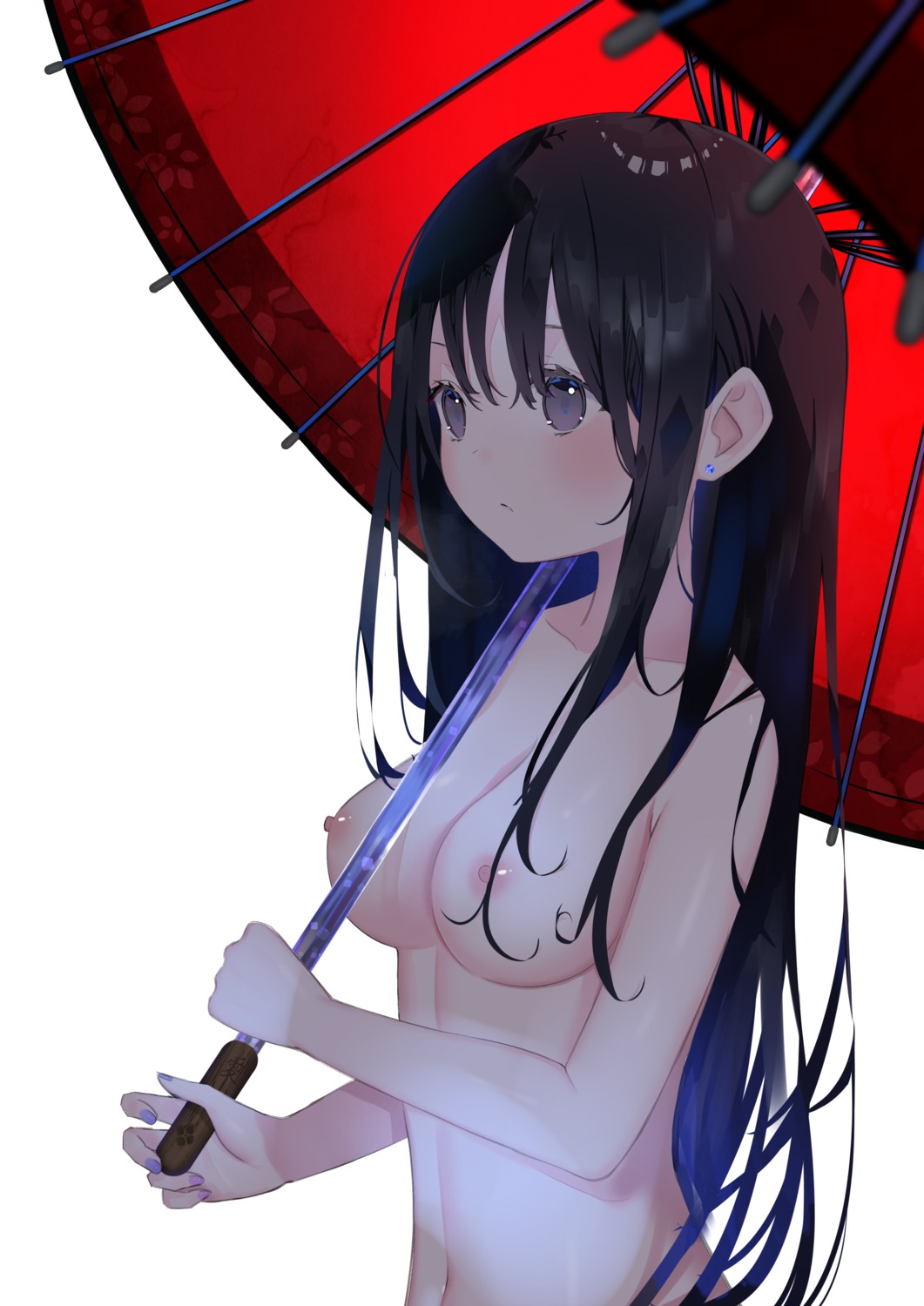 nipples sakura_yuu_(hzjy8485) topless umbrella