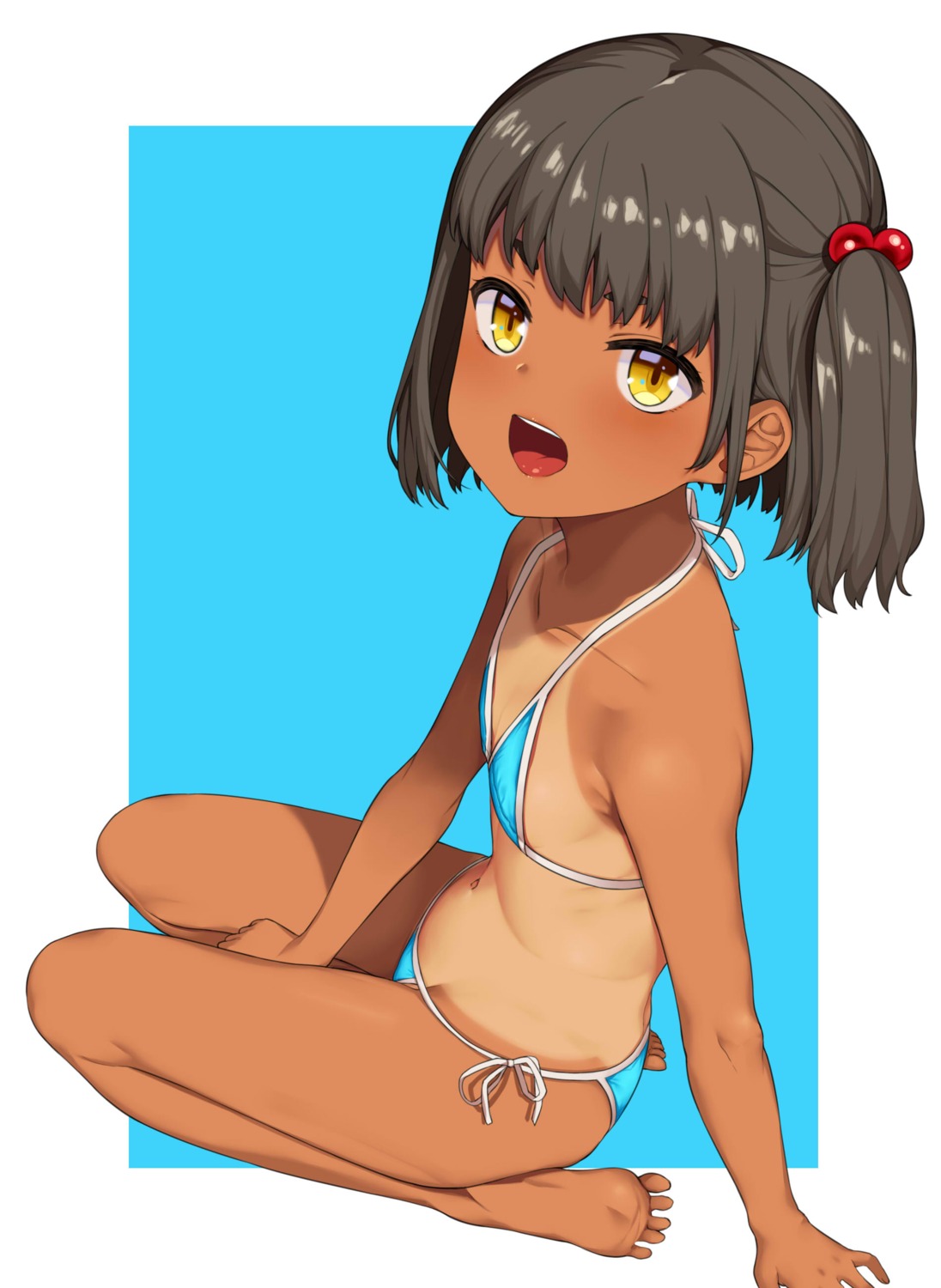 bikini feet hai_ookami loli swimsuits tan_lines