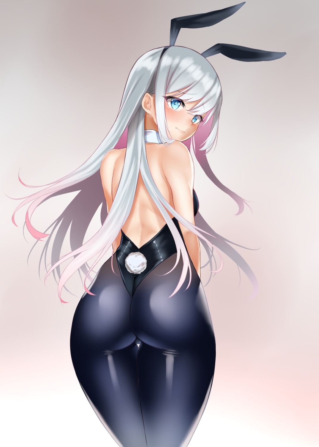 animal_ears ass bunny_ears bunny_girl no_bra pantyhose tail zasshu