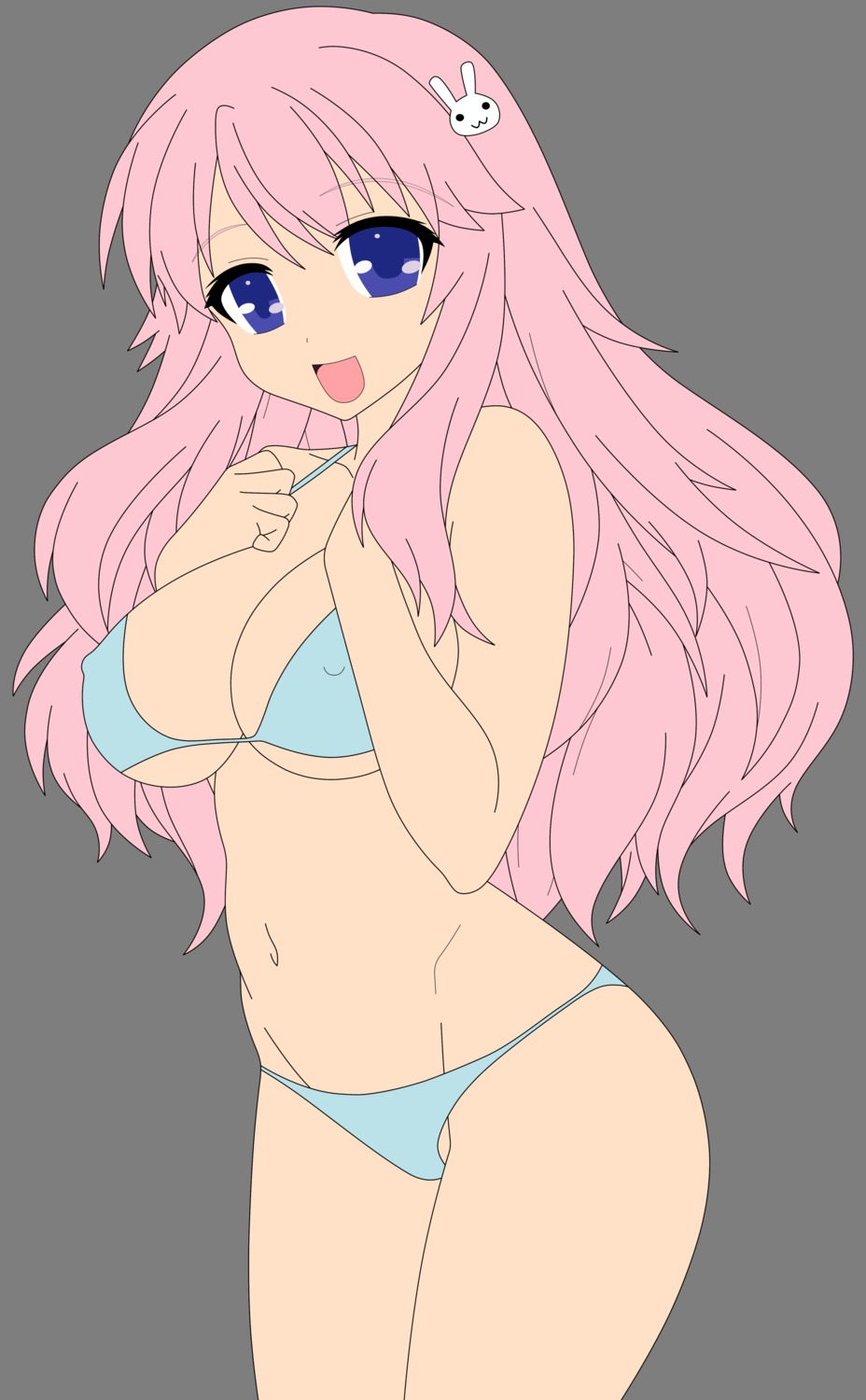 baka_to_test_to_shoukanjuu bikini erect_nipples himeji_mizuki swimsuits vector_trace