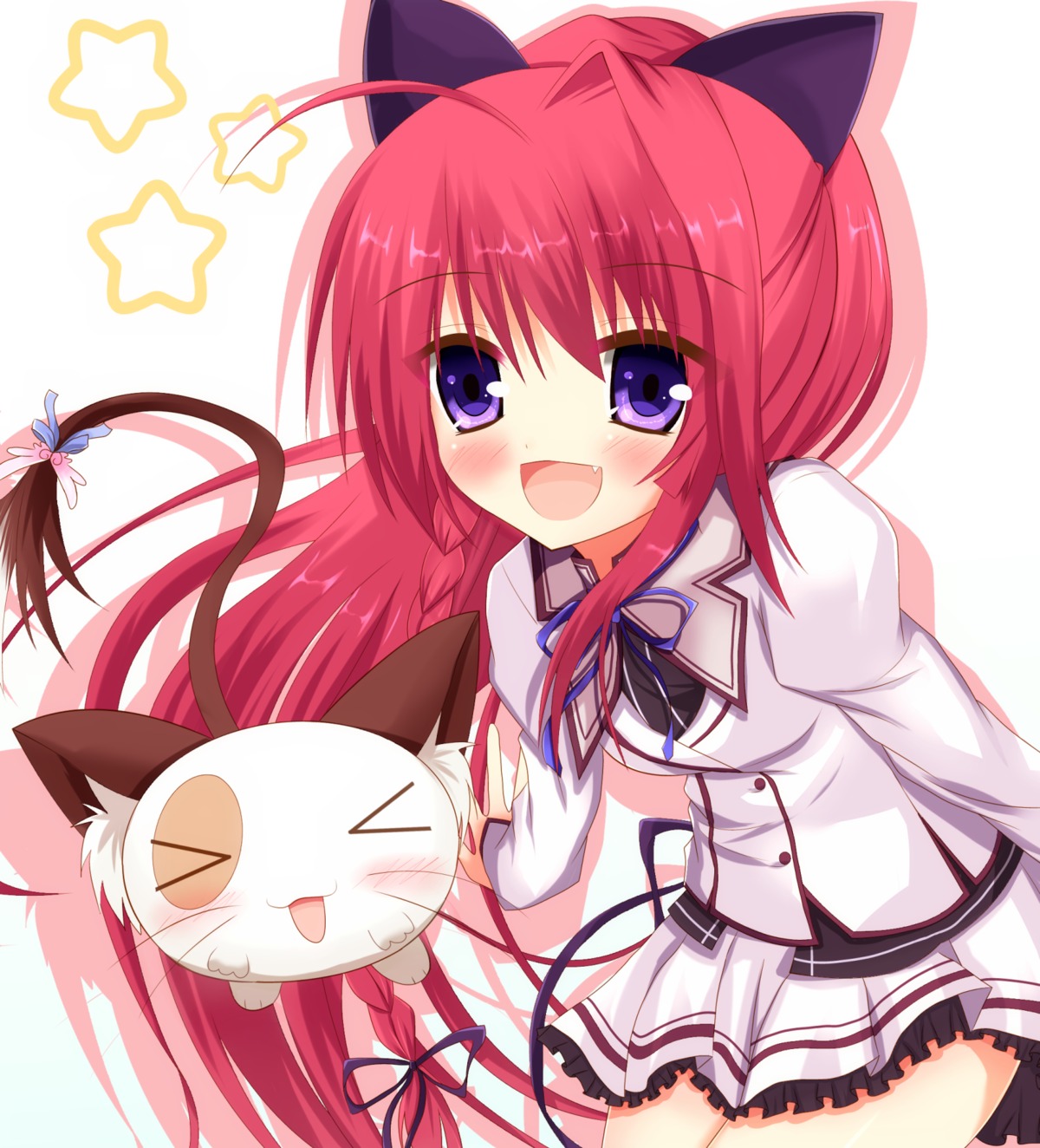 animal_ears inui_sana mashiroiro_symphony nekomimi pannya seifuku shiawase_shoku