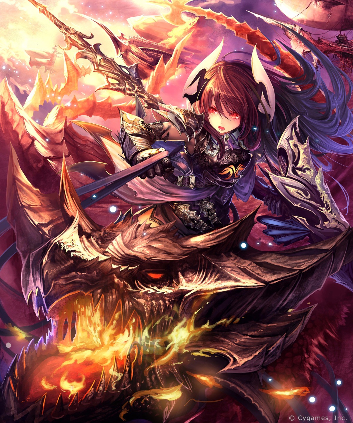 armor forte_(shingeki_no_bahamut) jpeg_artifacts monster shingeki_no_bahamut tachikawa_mushimaro weapon