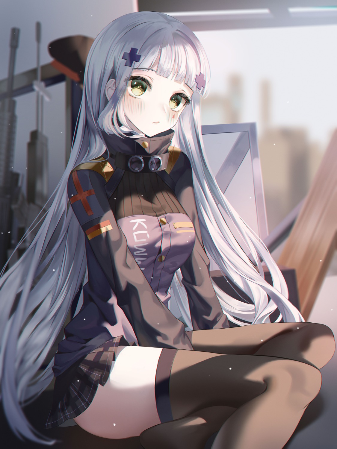 girls_frontline hk416_(girls_frontline) man_do thighhighs