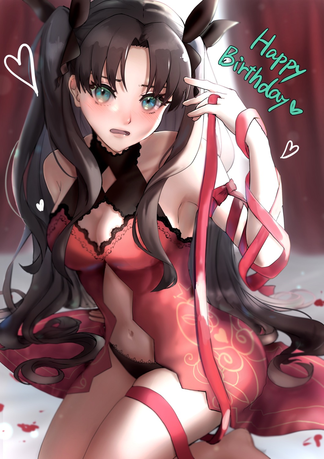 chinadress cleavage fate/stay_night lingerie nepodayo pantsu toosaka_rin