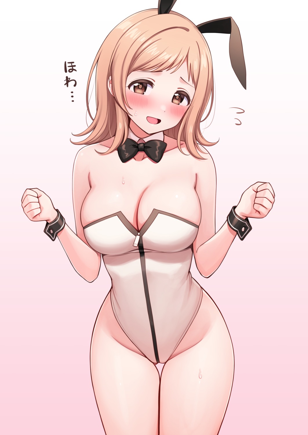 animal_ears bunny_ears bunny_girl deadnooodles no_bra sakuragi_mano the_idolm@ster the_idolm@ster_shiny_colors