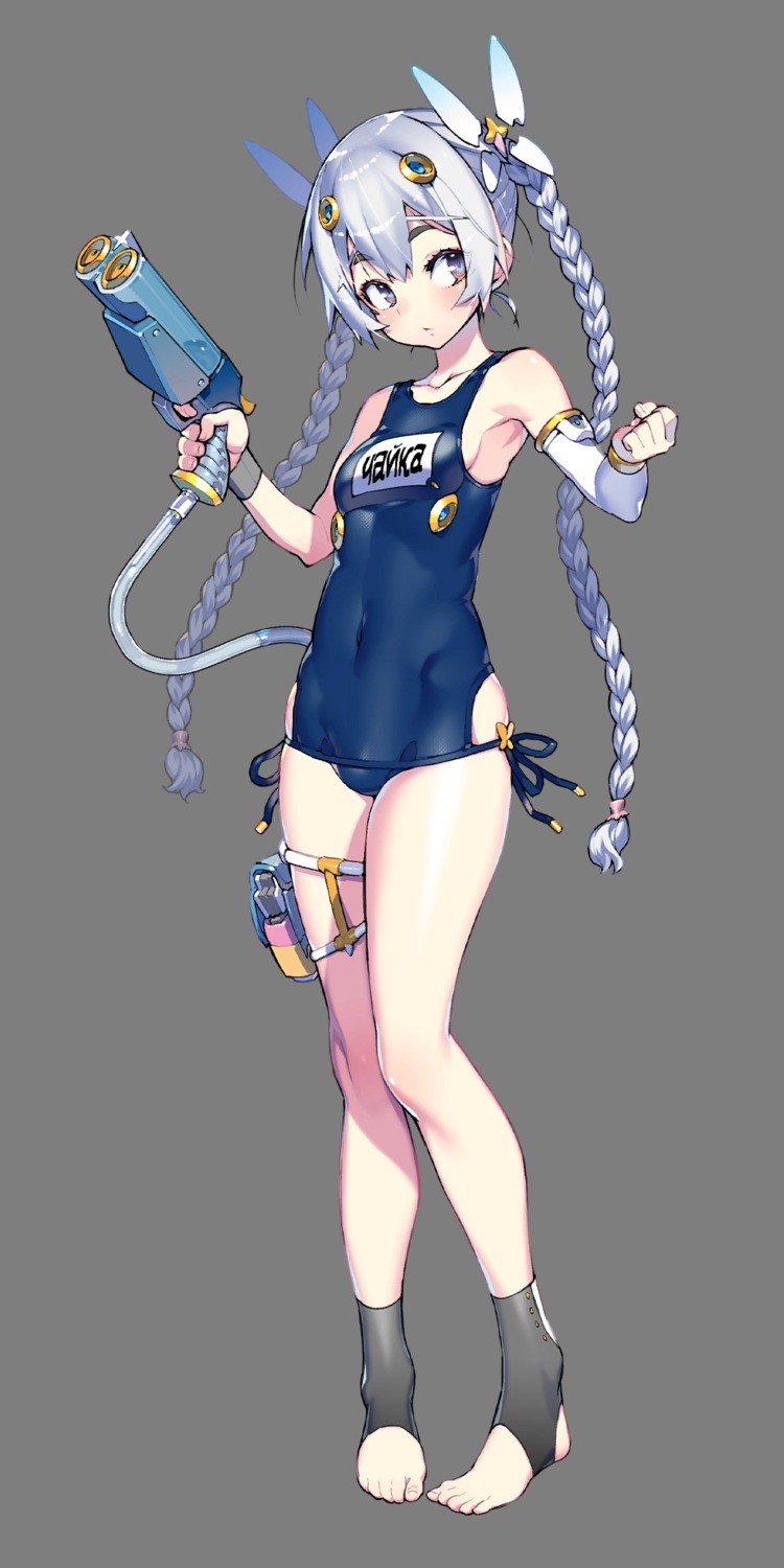 chaika_trabant garter gun hitsugi_no_chaika namaniku_atk swimsuits transparent_png