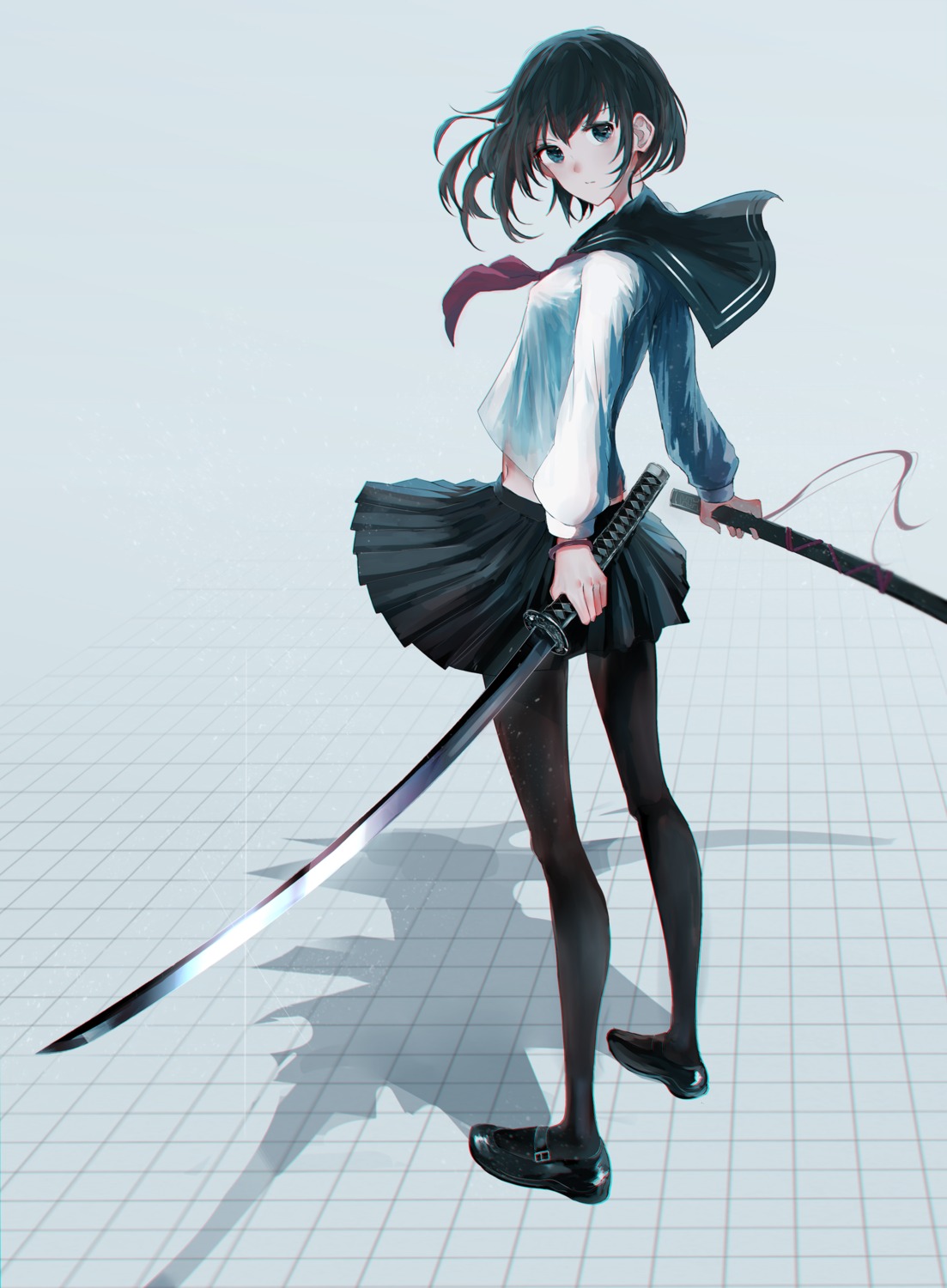 pantyhose seifuku swav sword