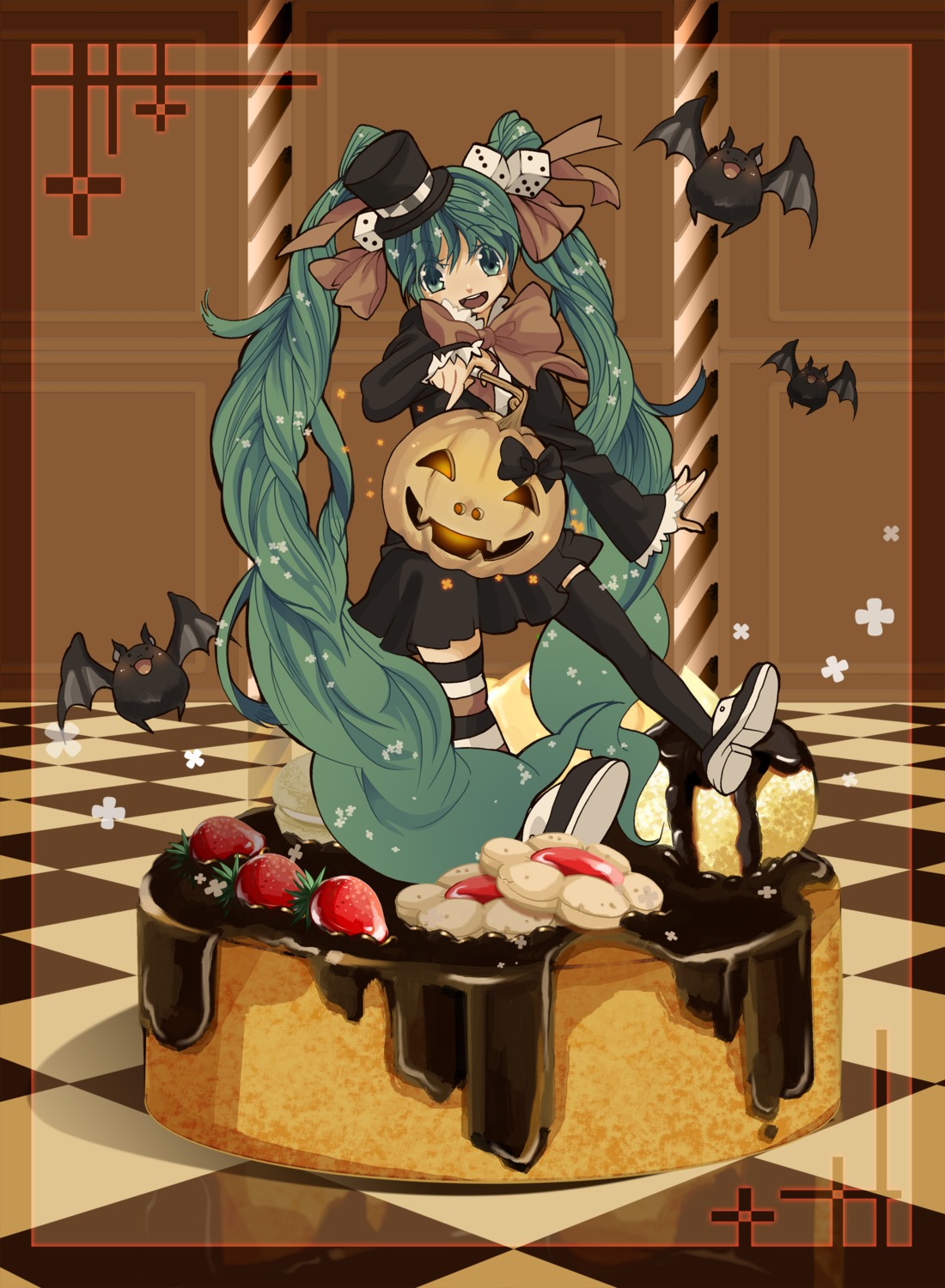 cosmic dress halloween hatsune_miku thighhighs vocaloid